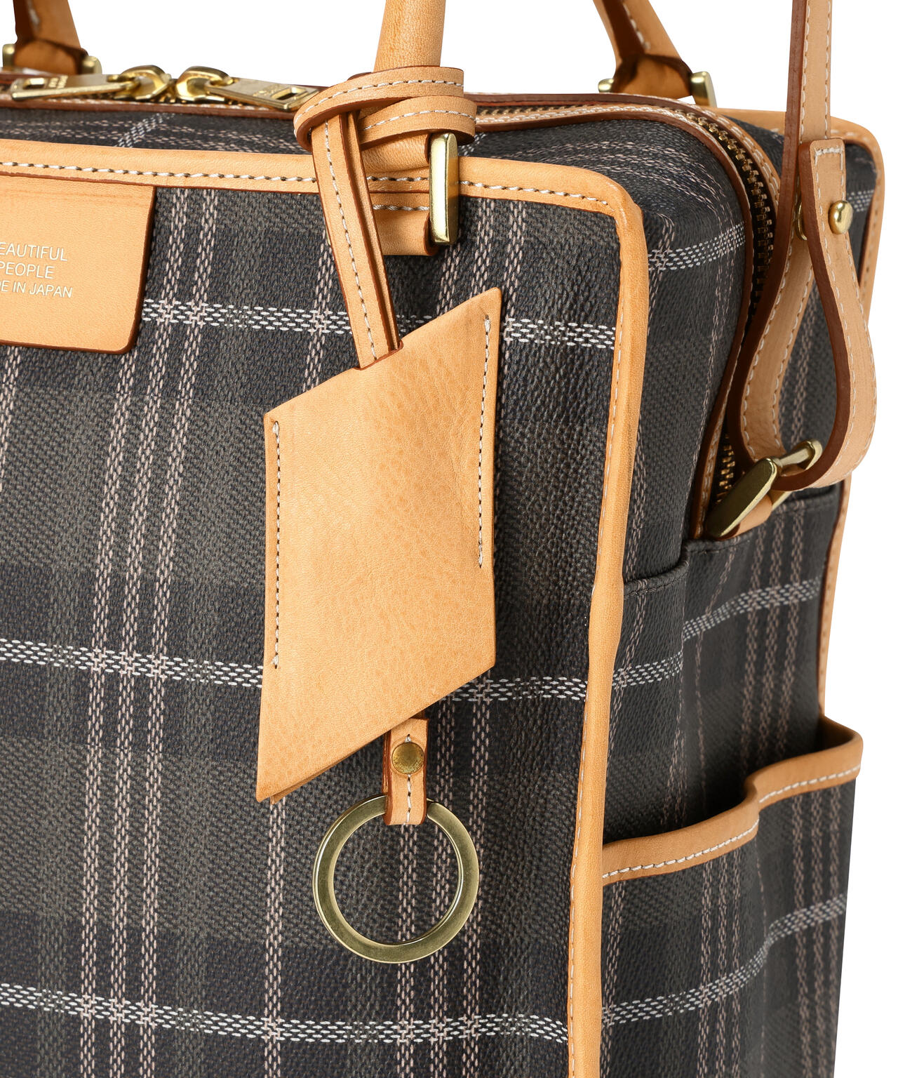 beautiful people/ビューティフルピープル/NOBLE POP PLAID TOTE BAG