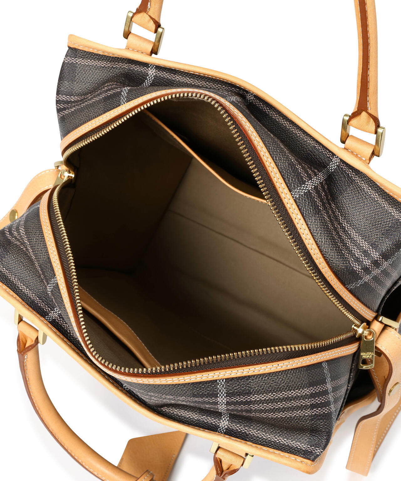 beautiful people/ビューティフルピープル/NOBLE POP PLAID TOTE BAG