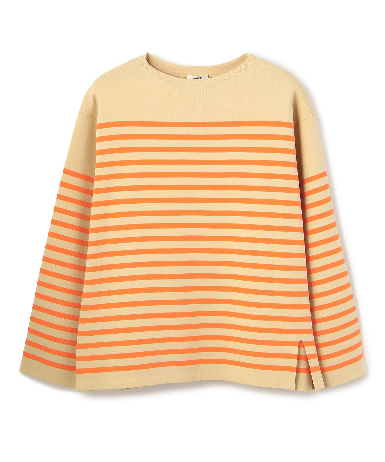 saby/サバイ/MILANO LIB BOAT NECK BORDER KNIT/ミラノリブボートネックニット