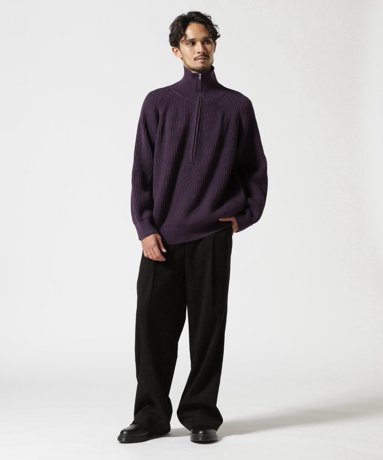 Toironier/トワロニエ/Half Zip Knit