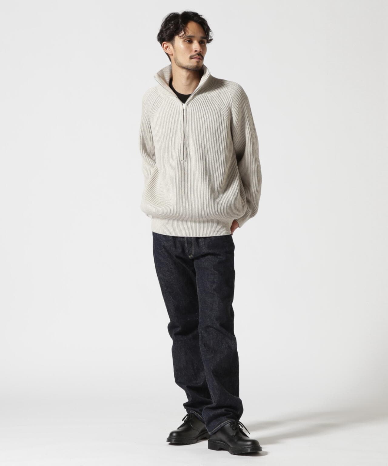 Toironier/トワロニエ/Half Zip Knit