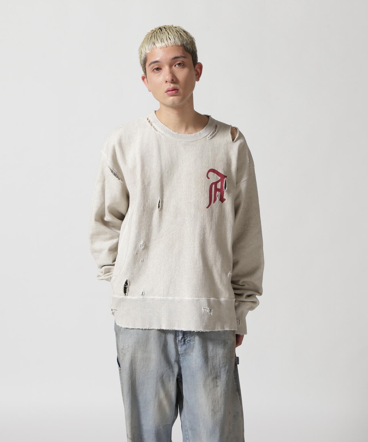 ANCELLM/アンセルム/CRASH SWEAT SHIRT | GARDEN（ガーデン） ｜【公式  