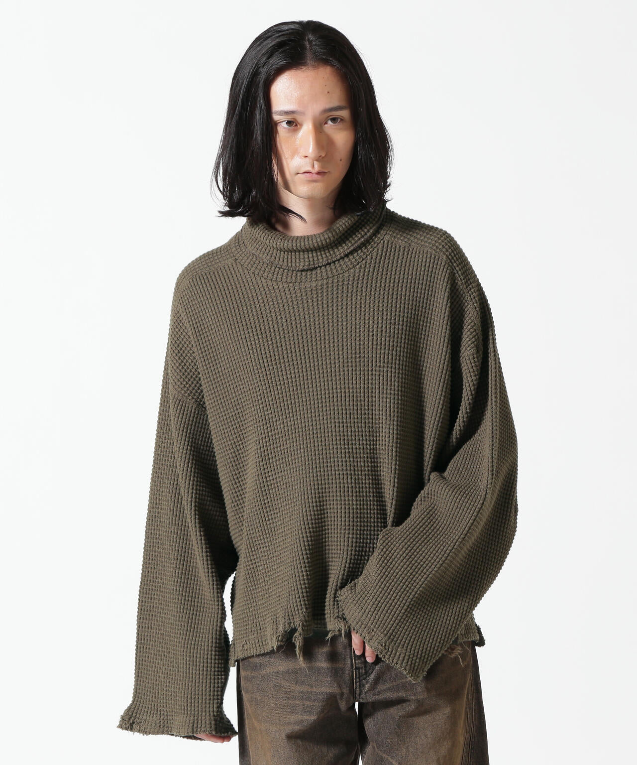 ANCELLM/アンセルム/HEAVYWAFFLE DAMAGE LS T-SHIRT/ANC-CT73 | GARDEN 