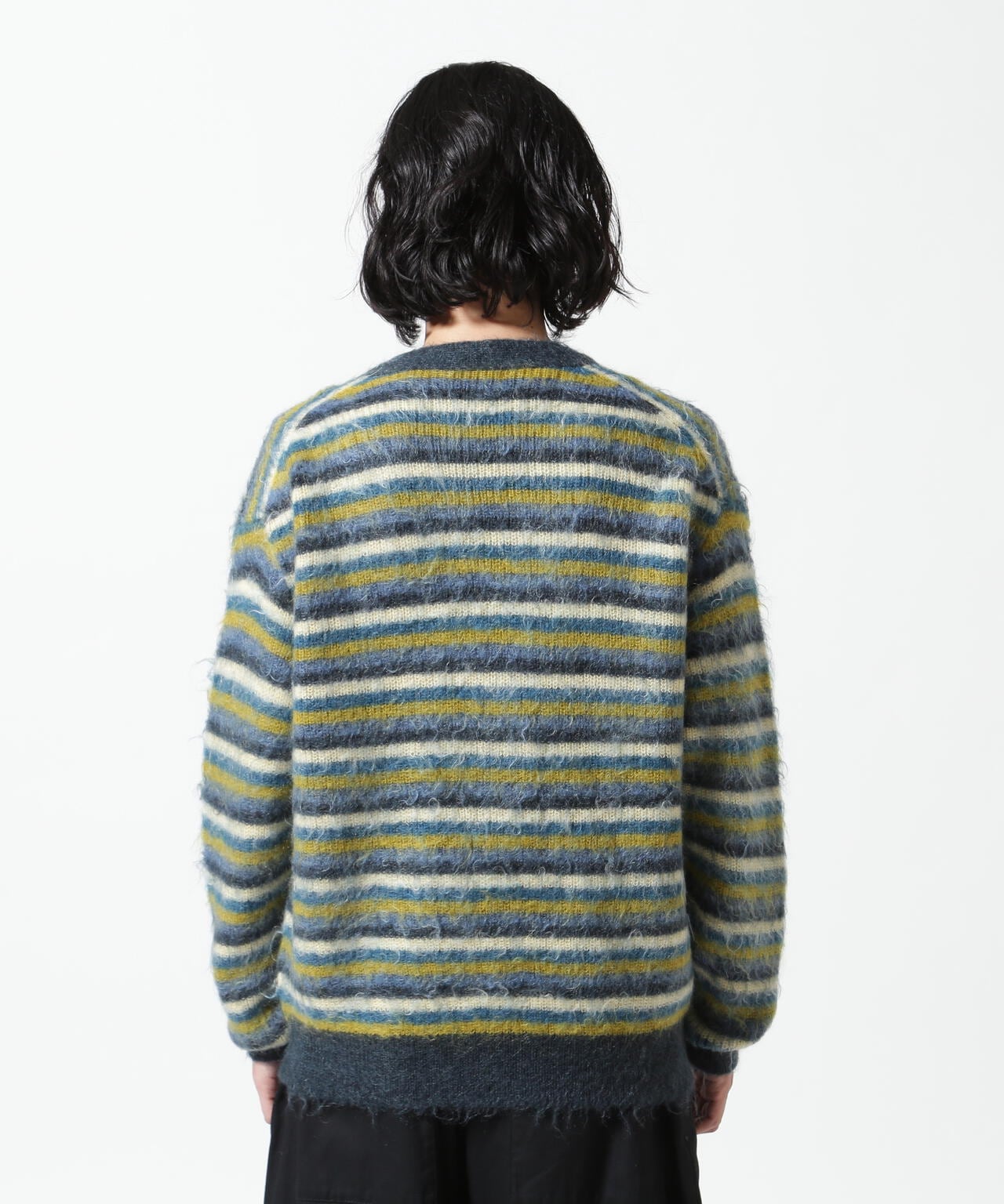 【美品】ヨーク　ボーダーカーディガン　オーバーサイズ MOHAIR BORDER CARDIGAN | YOKE(ヨーク) / トップス ニット・セーター