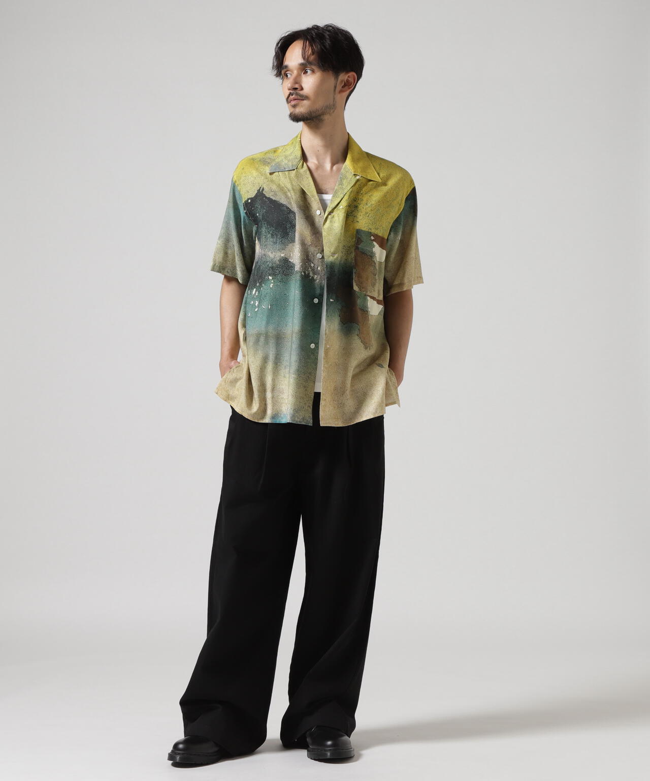YOKE/ヨーク/LANDSCAPE OPEN COLLER SHIRT | GARDEN（ガーデン