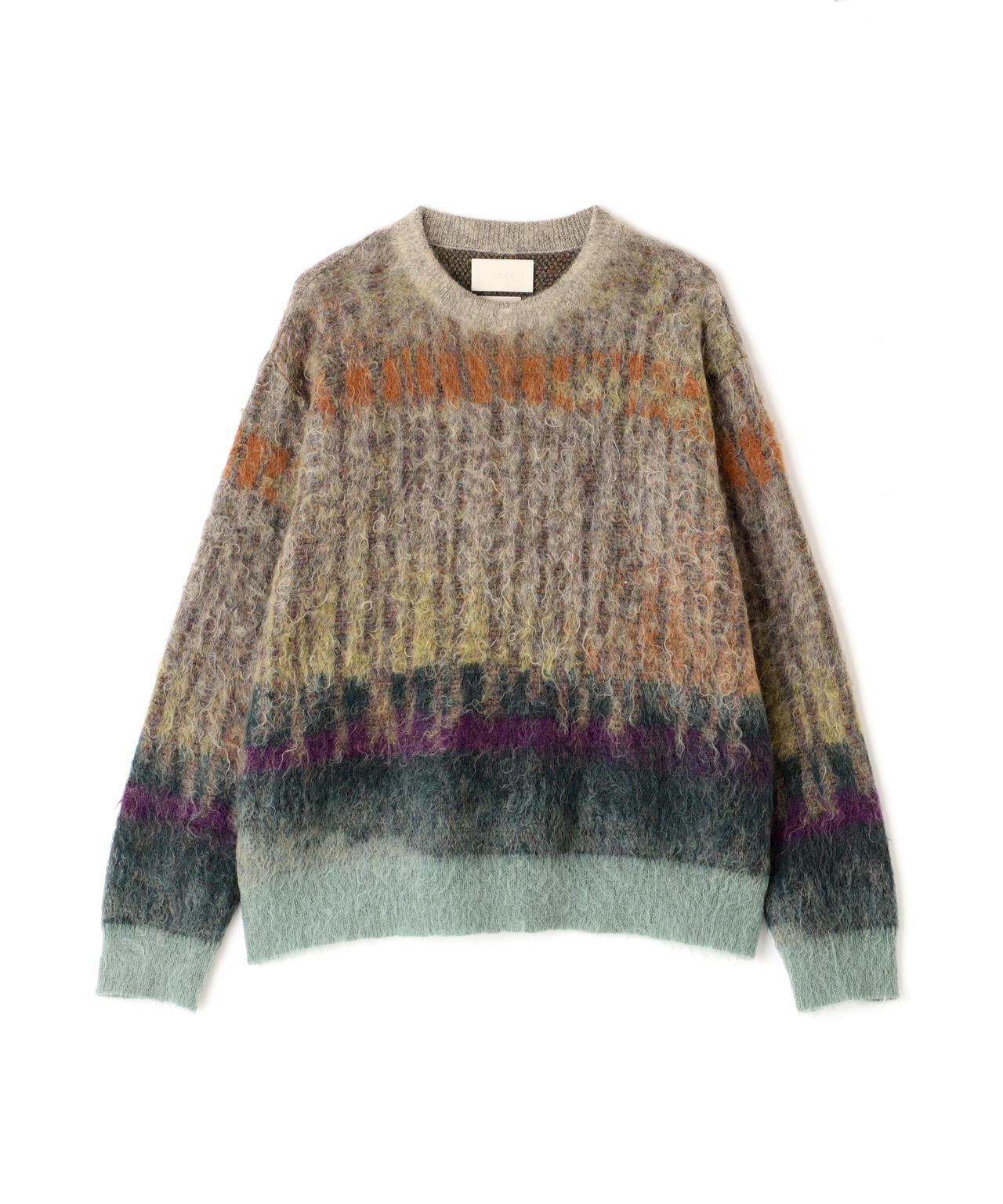 YOKE/ヨーク/KID MOHAIR WOOL BRUSHED TREE JAQUARD SWEATER | GARDEN
