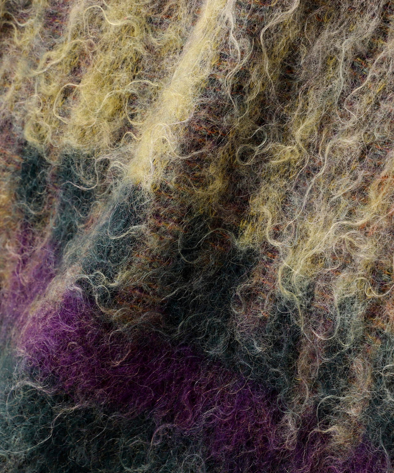 YOKE/ヨーク/KID MOHAIR WOOL BRUSHED TREE JAQUARD CARDIGAN