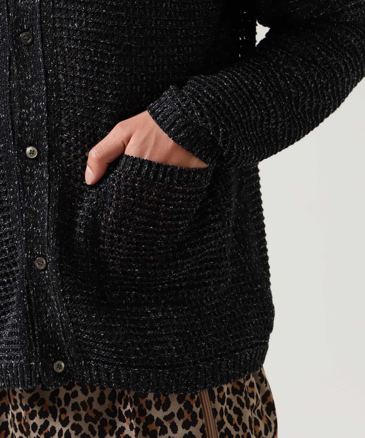 YOKE / ヨーク / MESH KNITTED SHIRT CARDIGAN | GARDEN