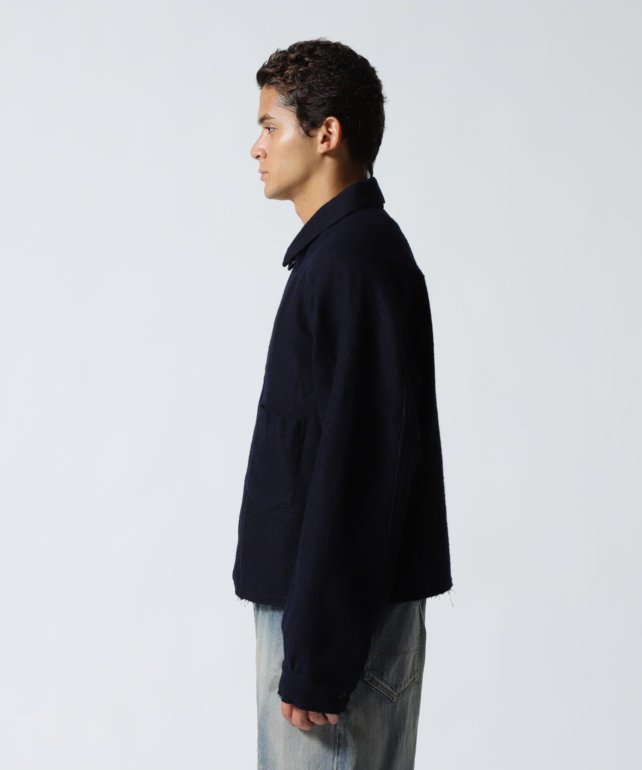 ANCELLM W/L SHORT ZIPUP SHIRT 黒 サイズ2 W/L SHORT ZIPUP SHIRT(BLACK)