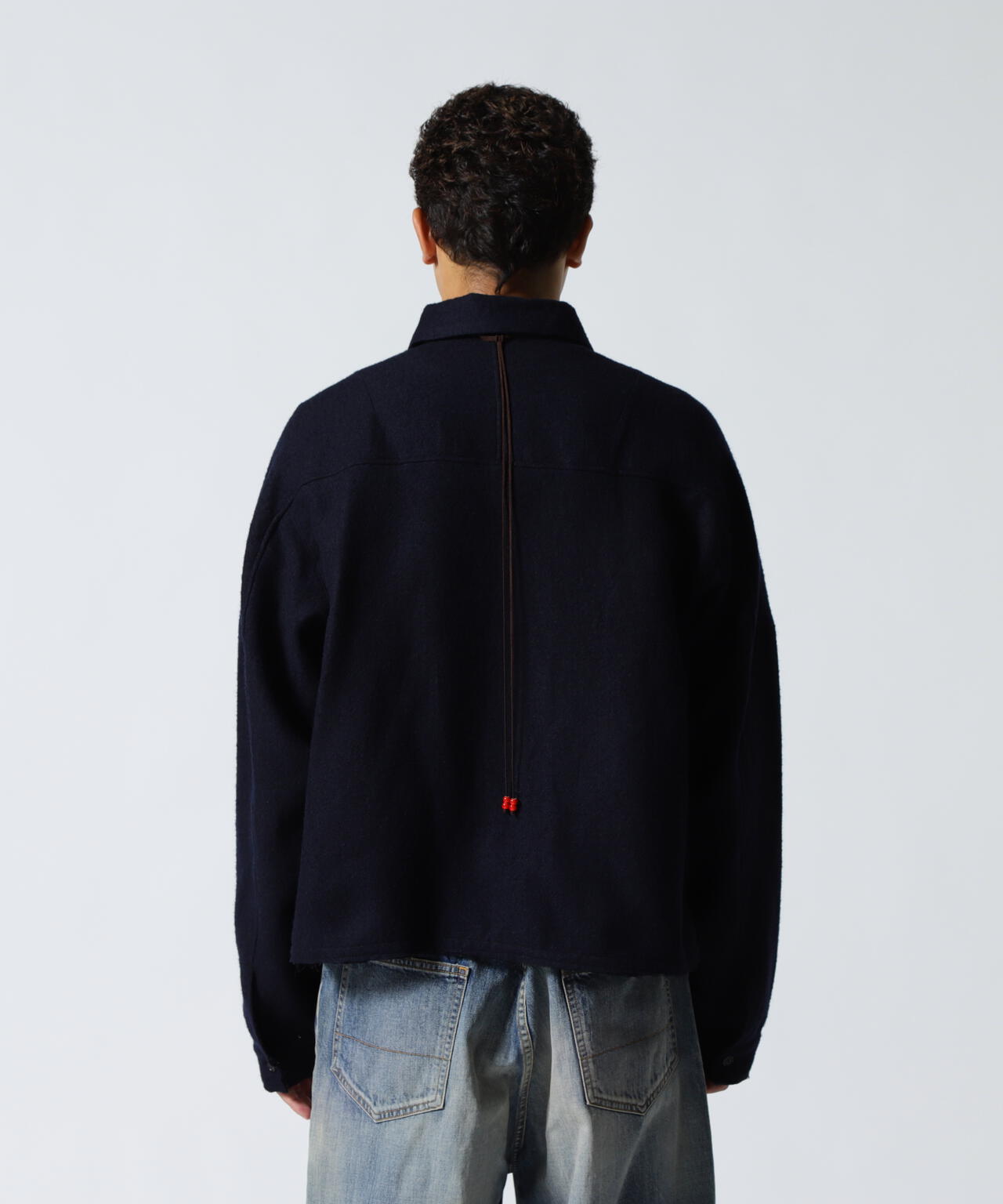 ANCELLM/アンセルム/SHRINK WOOL SHORT ZIPUP SHIRT JACKET