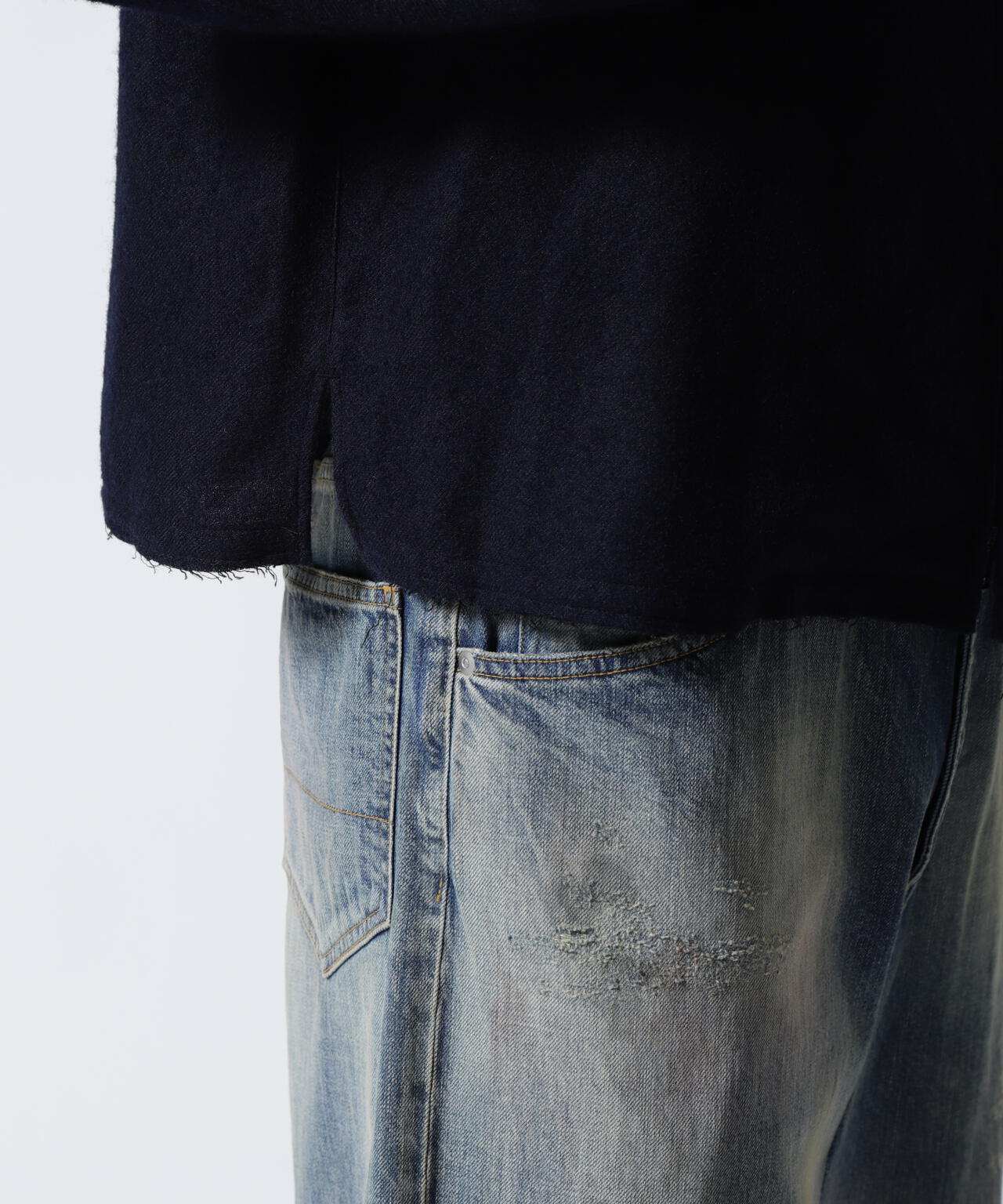 ANCELLM/アンセルム/SHRINK WOOL SHORT ZIPUP SHIRT JACKET