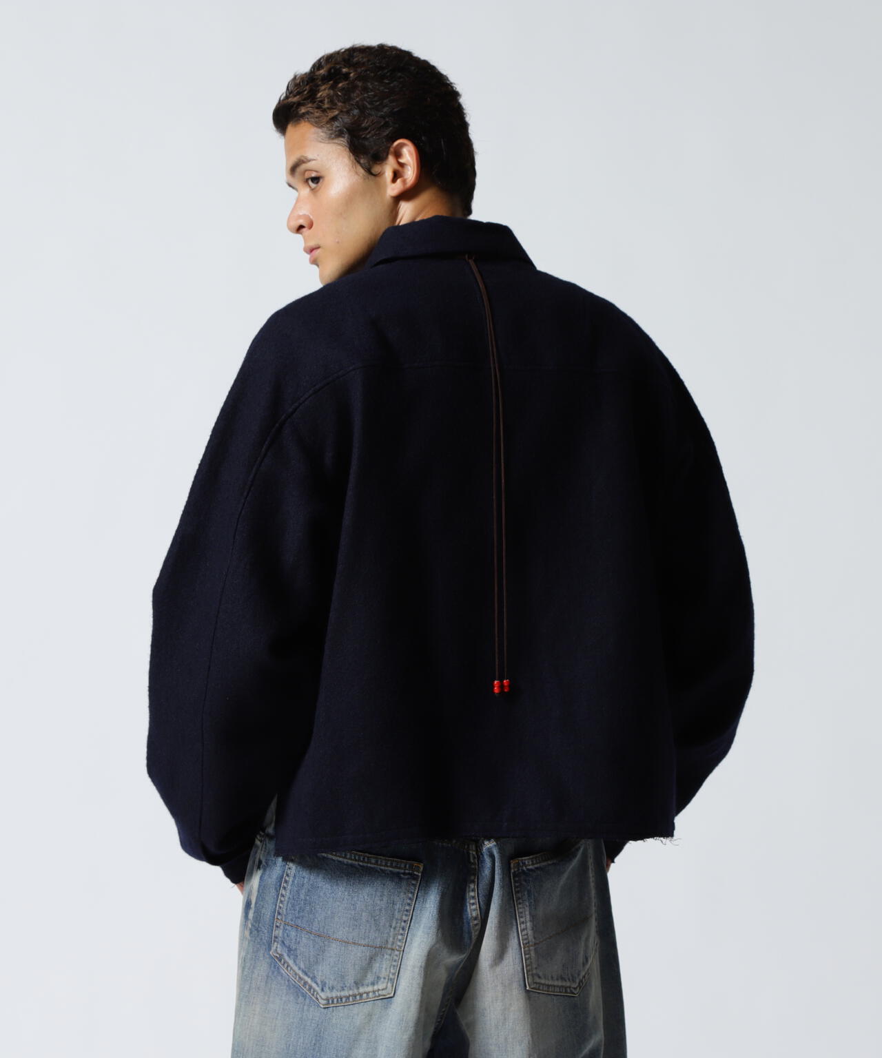 ANCELLM/アンセルム/SHRINK WOOL SHORT ZIPUP SHIRT JACKET
