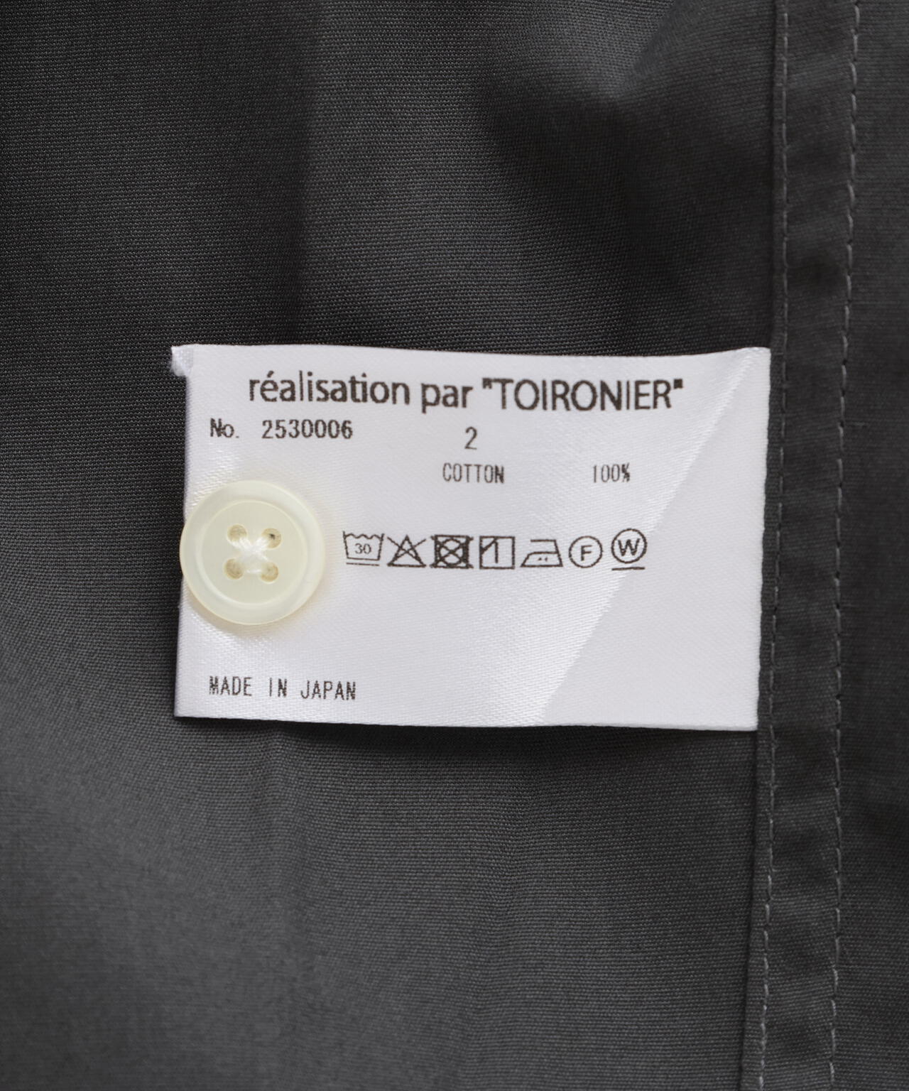 Toironier/トワロニエ/2Button Skipper Shirts