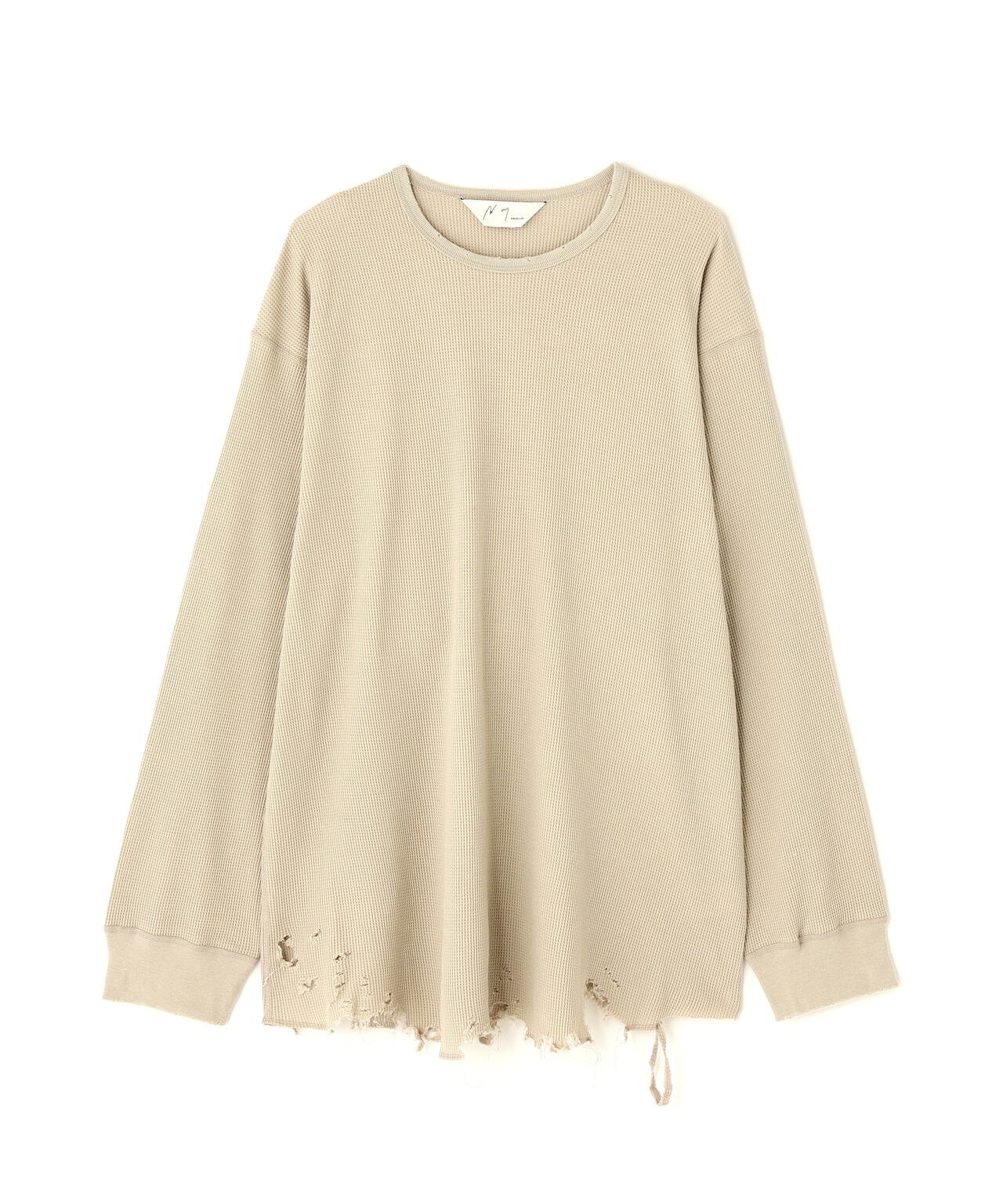 ANCELLM/アンセルム/DAMAGE WAFFLE CREW LS T