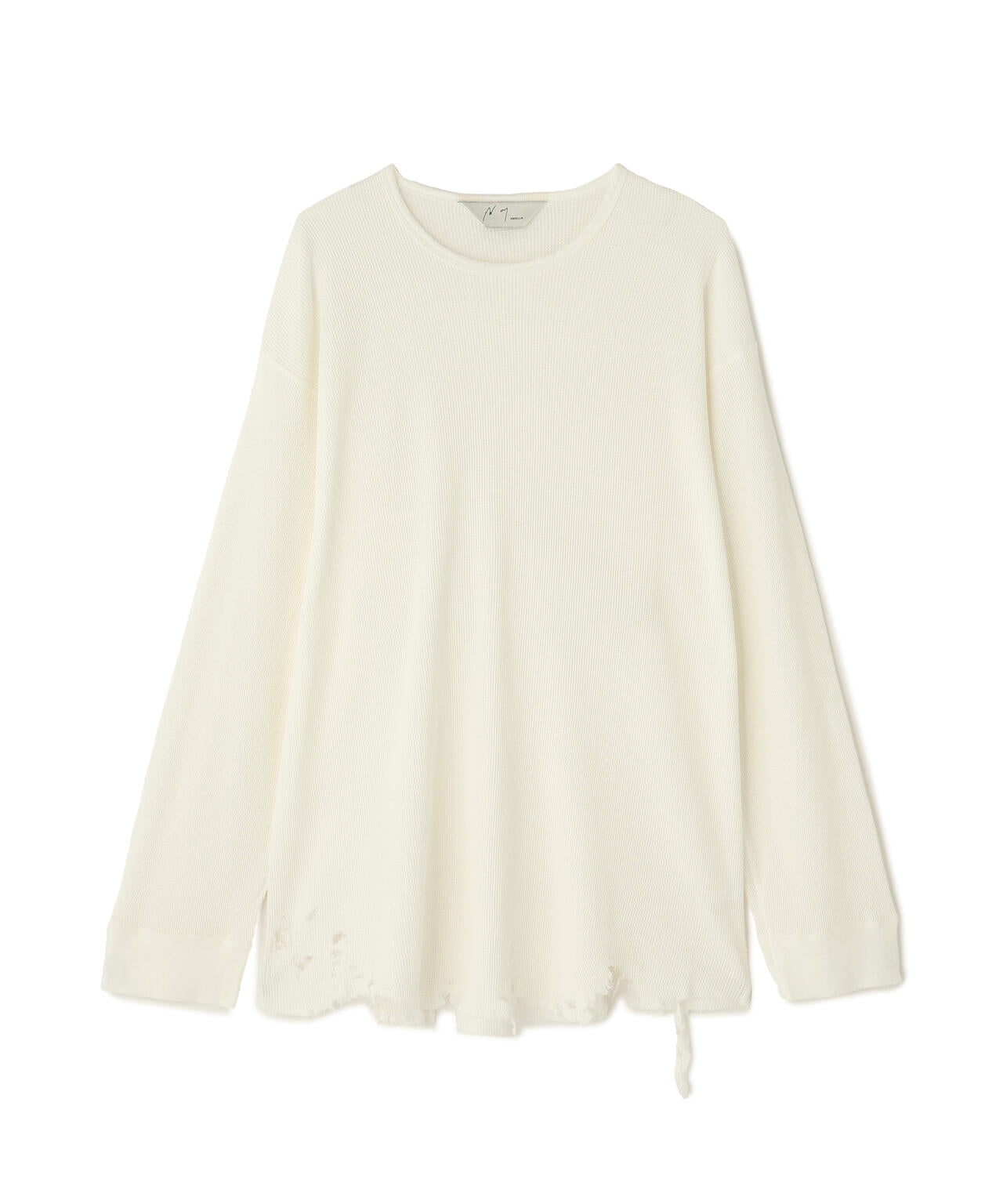 ANCELLM/アンセルム/DAMAGE WAFFLE CREW LS T