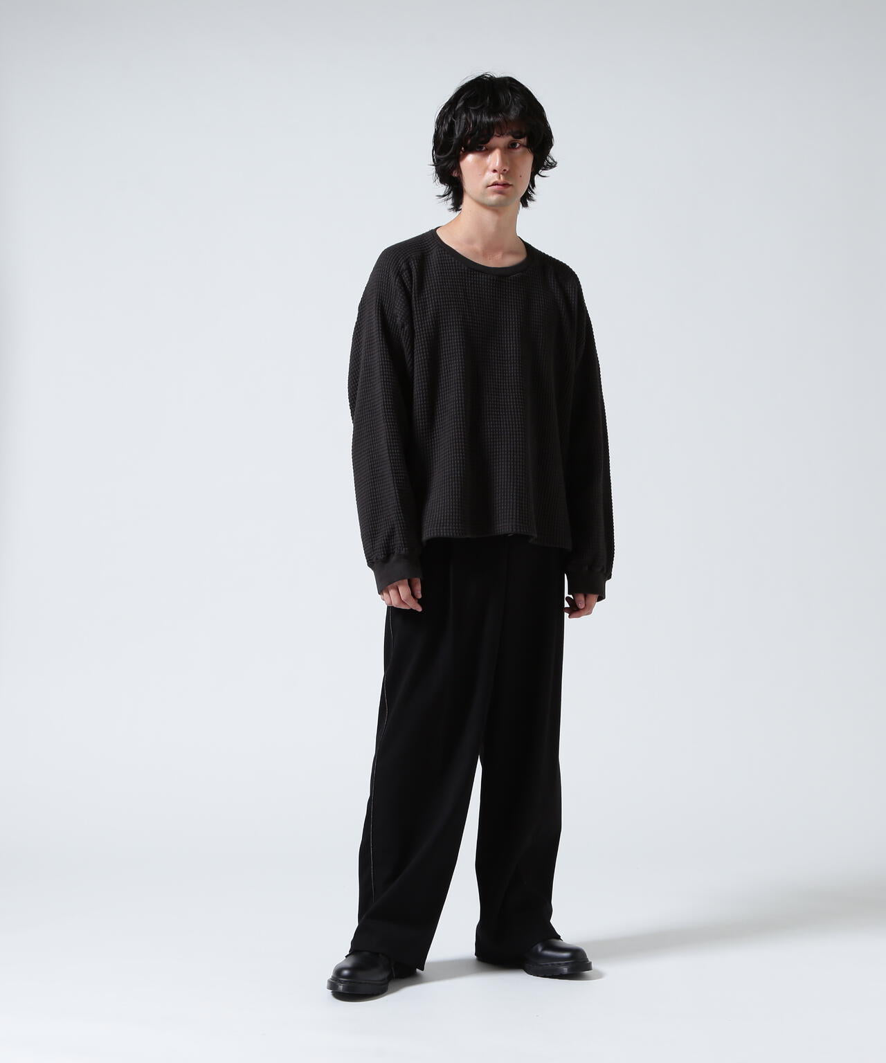 ANCELLM/アンセルム/HEAVY WAFFLE OVER LS