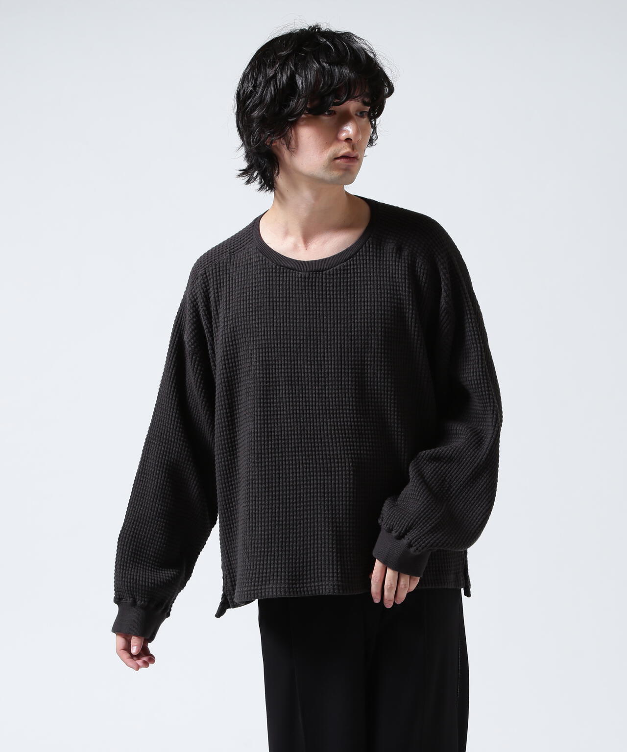 ANCELLM/アンセルム/HEAVY WAFFLE OVER LS