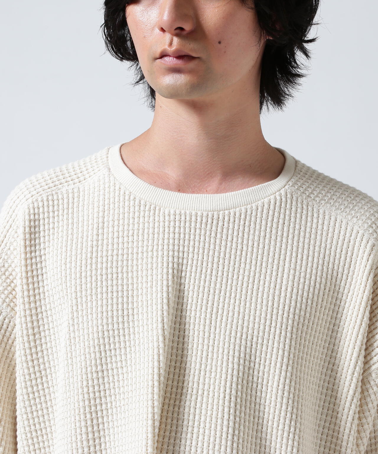 ANCELLM/アンセルム/HEAVY WAFFLE OVER LS