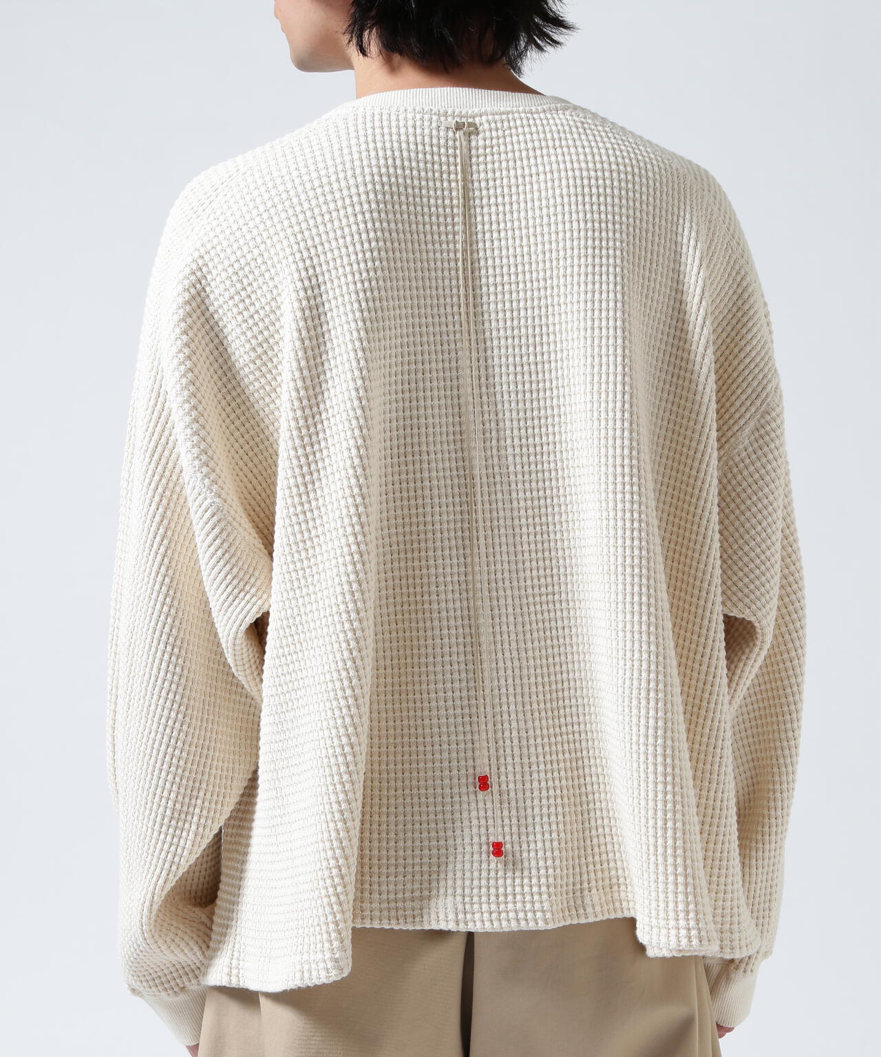 ANCELLM WAFFLE OVER LS ワッフルプルオーバー HEAVY WAFFLE OVER LS(RED) – ANCELLM