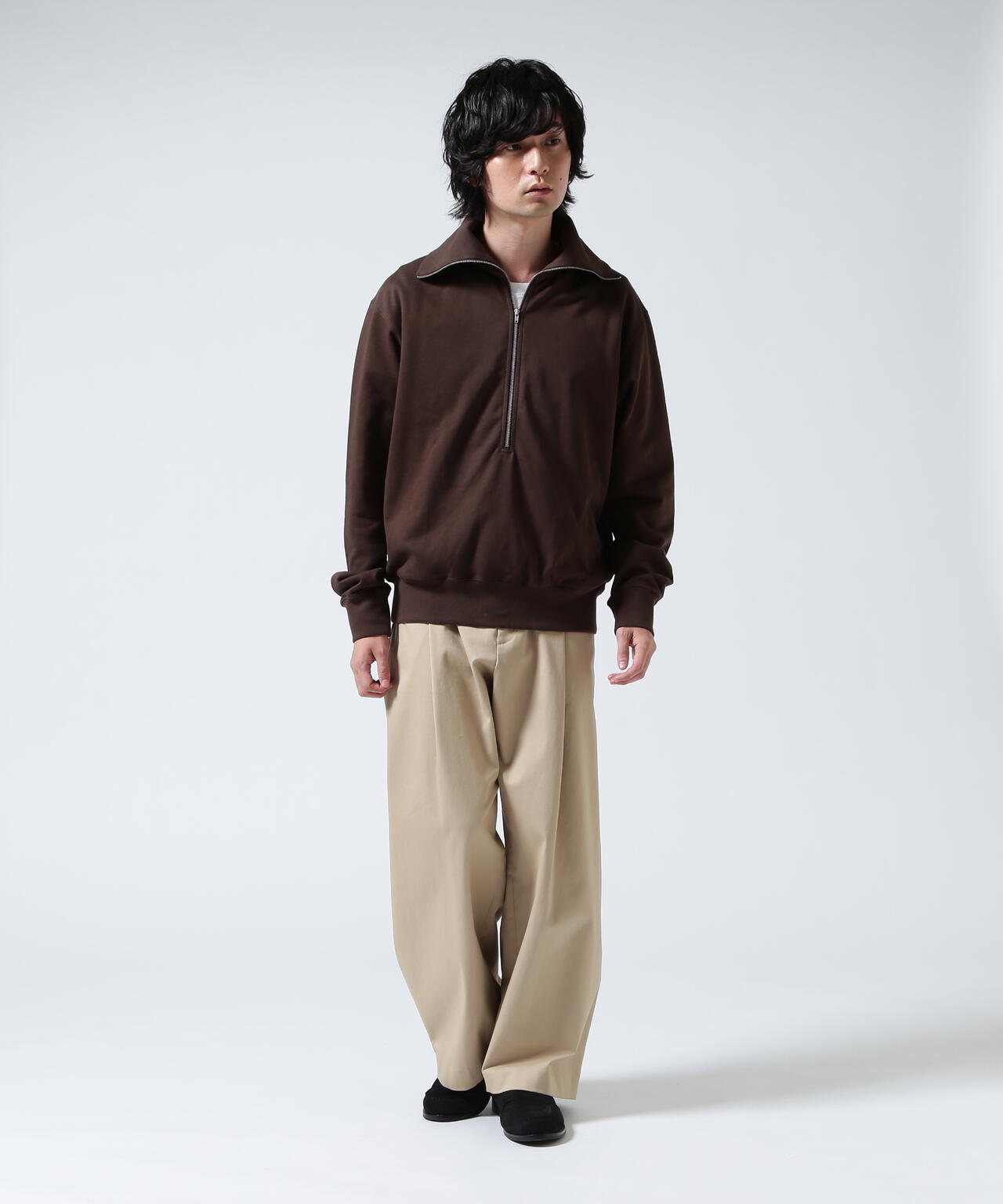 Toironier/トワロニエ/Half Zip Sweat Shirts