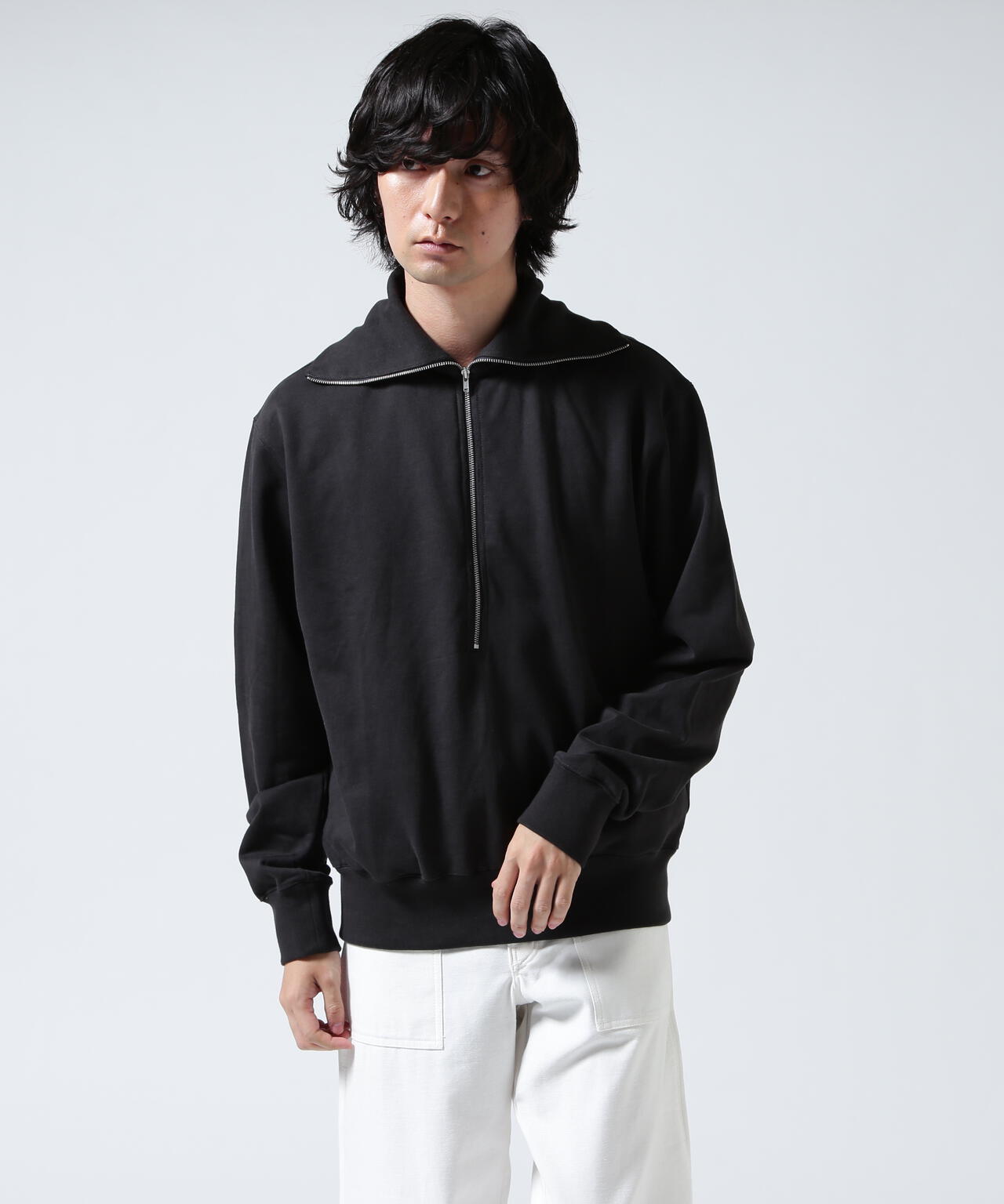 Toironier/トワロニエ/Half Zip Sweat Shirts