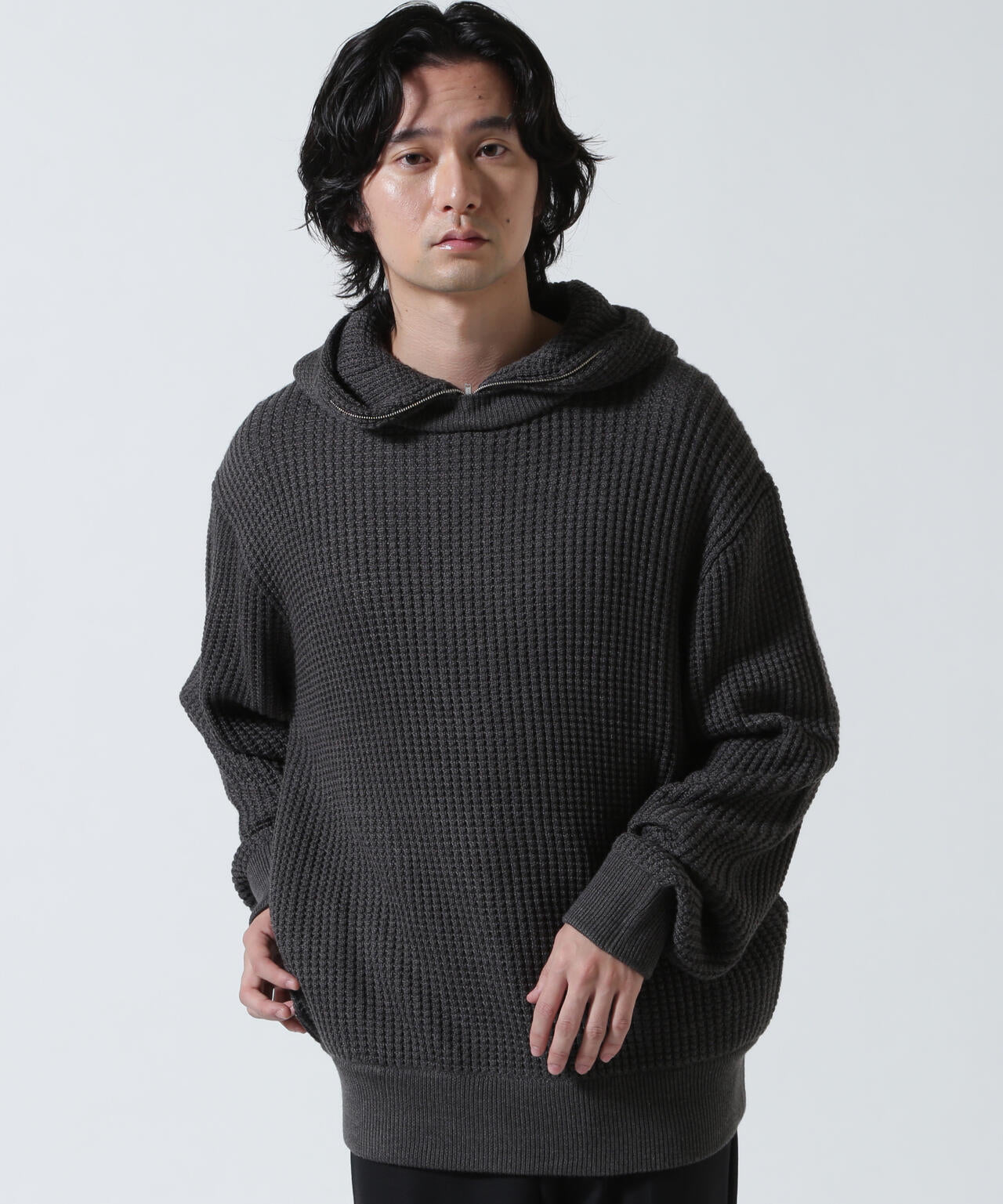avalone 24aw wool knit w zip hoodie ブラック OUTLIER avalone 24aw wool knit w zip hoodie ブラック OUTLIER