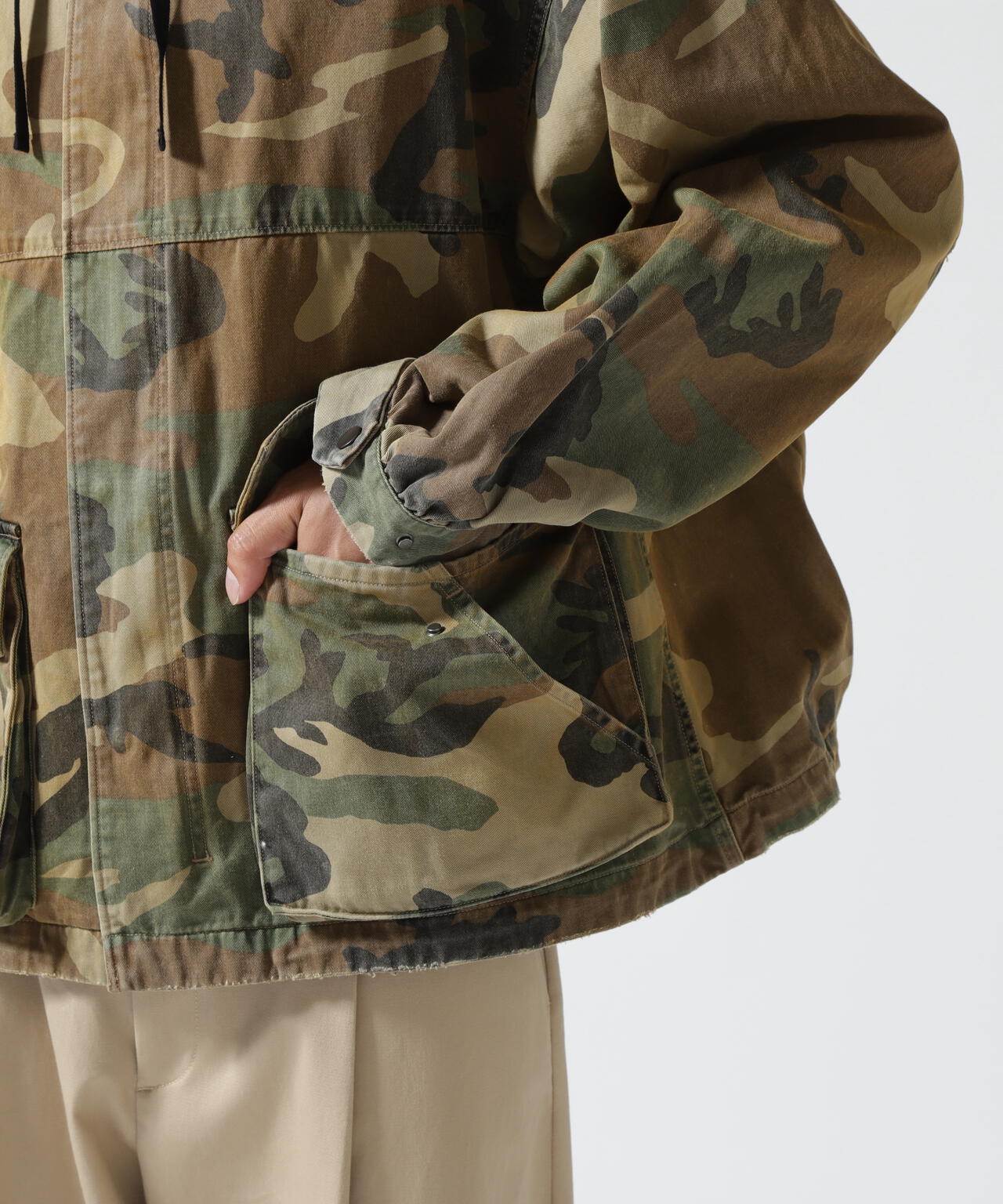 ANCELLM/アンセルム/CAMO ZIPUP HOODIE