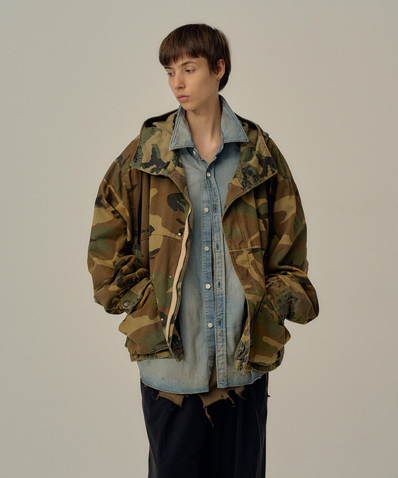 ANCELLM/アンセルム/CAMO ZIPUP HOODIE