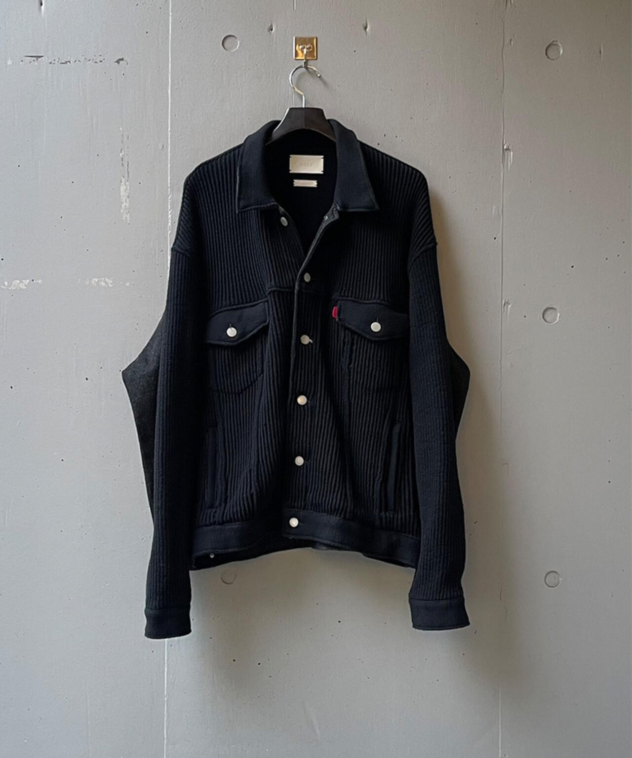 ruru...♡@無言取引◎Coco check jacket YOKE×吾亦紅/ヨーク×ワレモコウ/CONNECTED KNIT DENIM TRUCKER JACKET