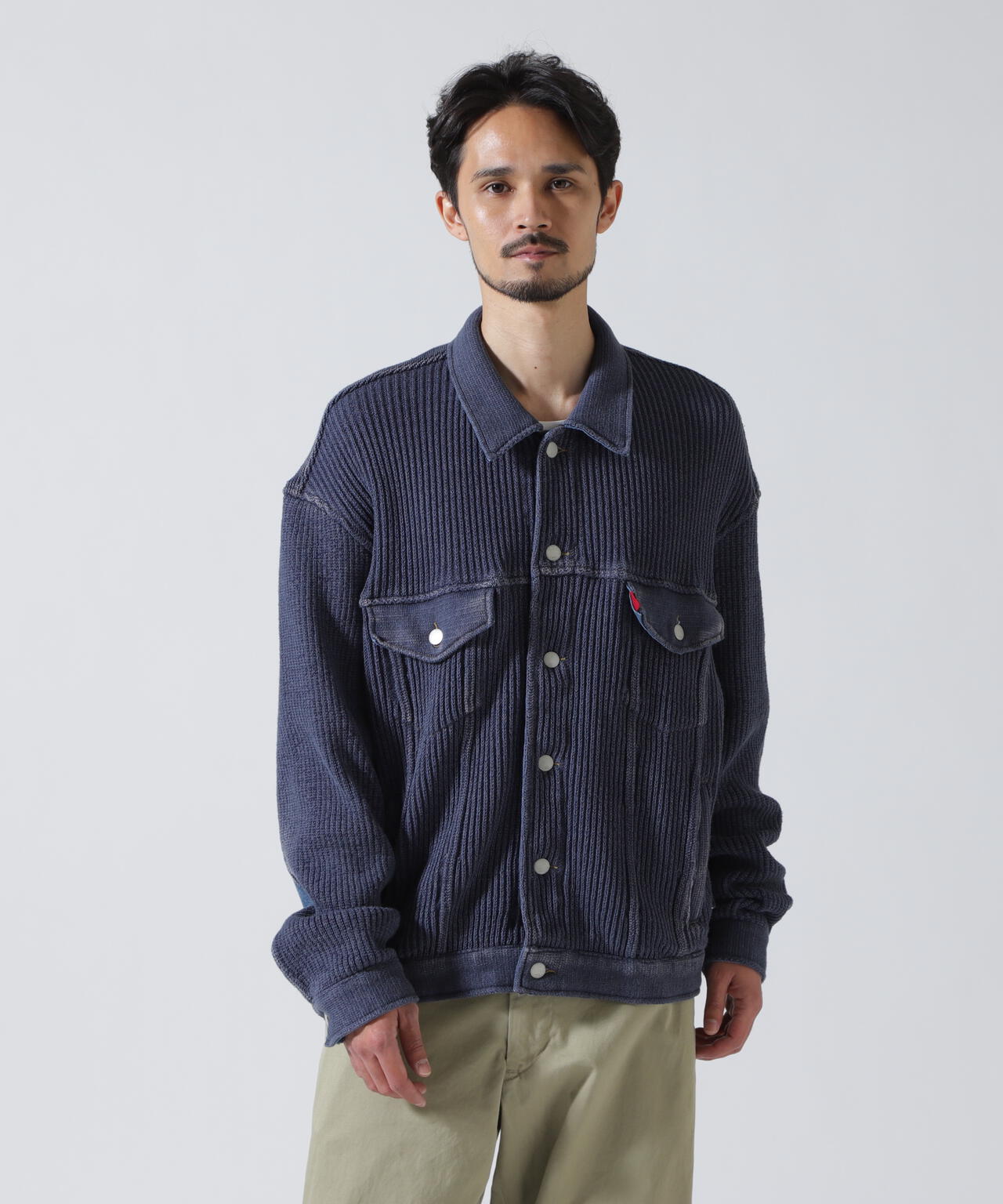 YOKE×吾亦紅/ヨーク×ワレモコウ/CONNECTED KNIT DENIM TRUCKER JACKET