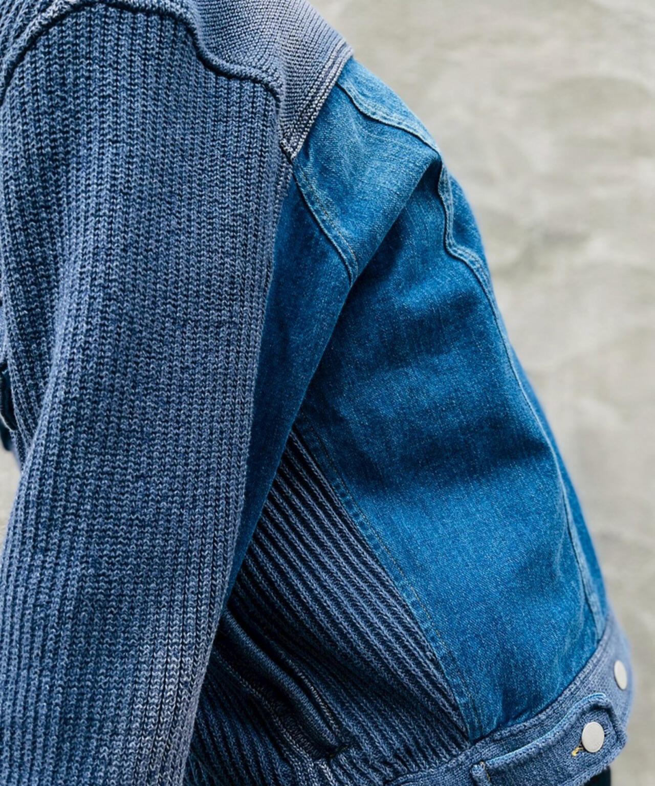 YOKE×吾亦紅/ヨーク×ワレモコウ/CONNECTED KNIT DENIM TRUCKER JACKET EXCLUSIVE/吾亦紅別注