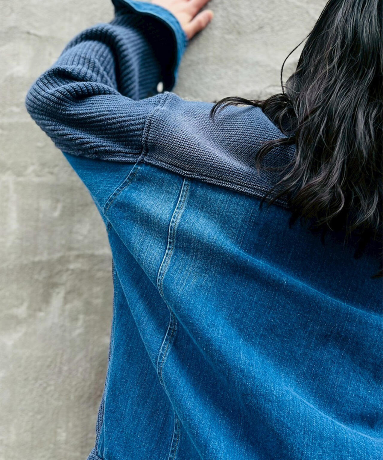 YOKE×吾亦紅/ヨーク×ワレモコウ/CONNECTED KNIT DENIM TRUCKER JACKET EXCLUSIVE/吾亦紅別注