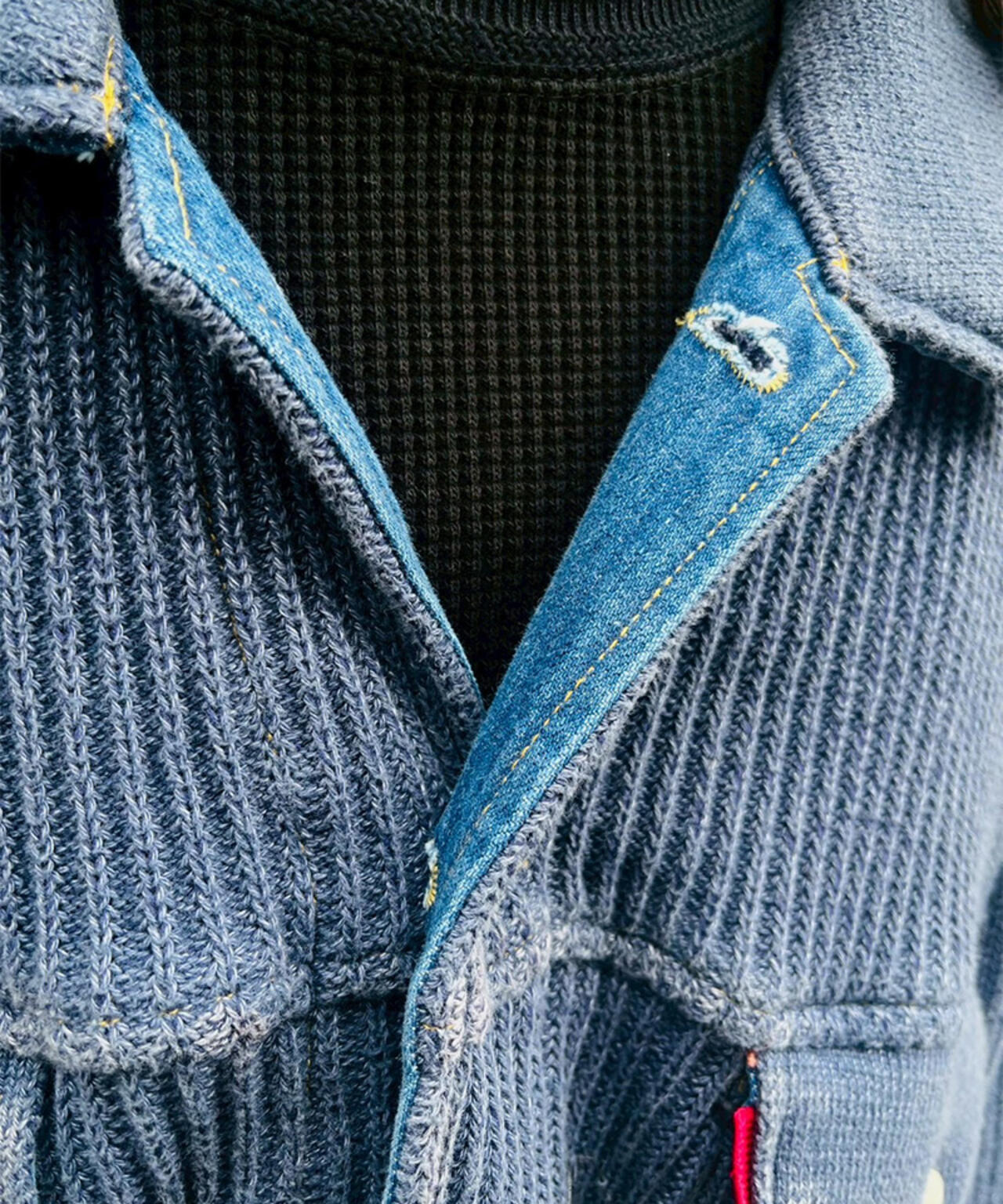 YOKE×吾亦紅/ヨーク×ワレモコウ/CONNECTED KNIT DENIM TRUCKER JACKET EXCLUSIVE/吾亦紅別注