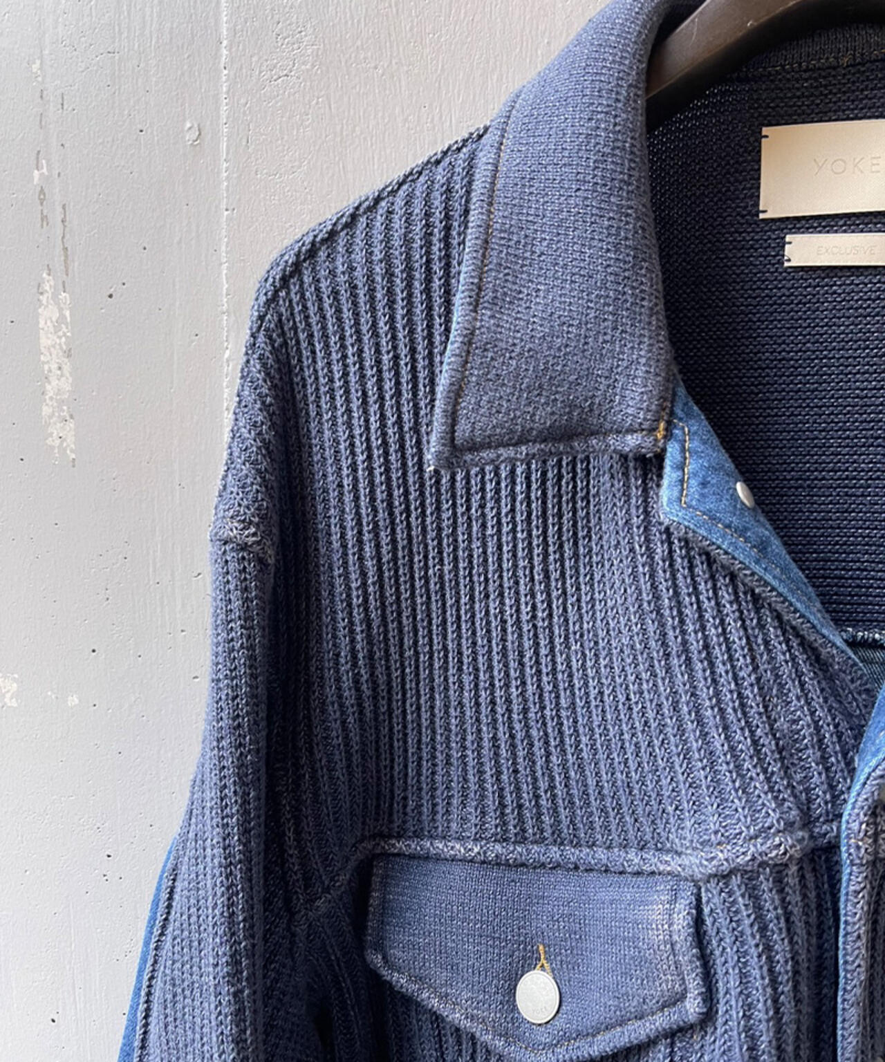 YOKE×吾亦紅/ヨーク×ワレモコウ/CONNECTED KNIT DENIM TRUCKER JACKET EXCLUSIVE/吾亦紅別注