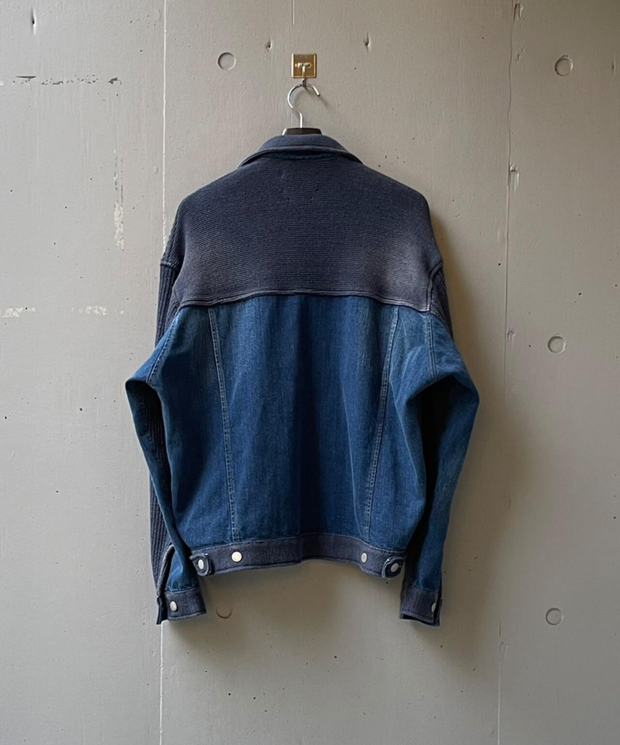 YOKE×吾亦紅/ヨーク×ワレモコウ/CONNECTED KNIT DENIM TRUCKER JACKET