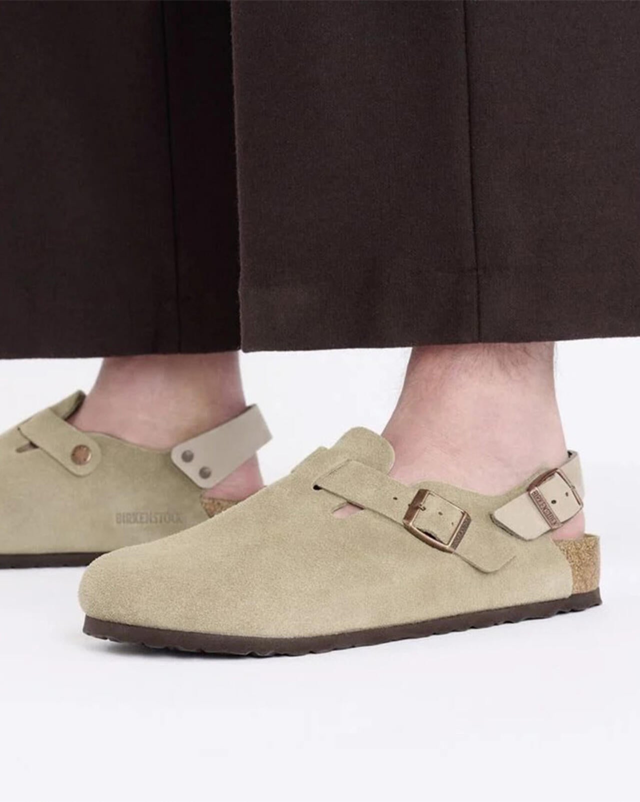 BIRKENSTOCK Tokio Suede トキオ スエード トープ Tokio Suede Leather in Color Taupe | BIRKENSTOCK US