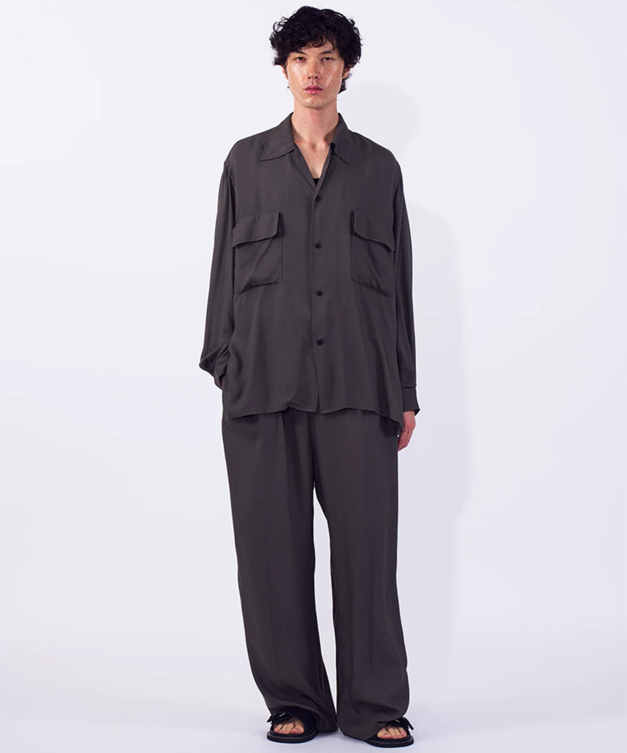 YOKE/ヨーク/Modal Twill Front Flat 1pleated Easy Trousers
