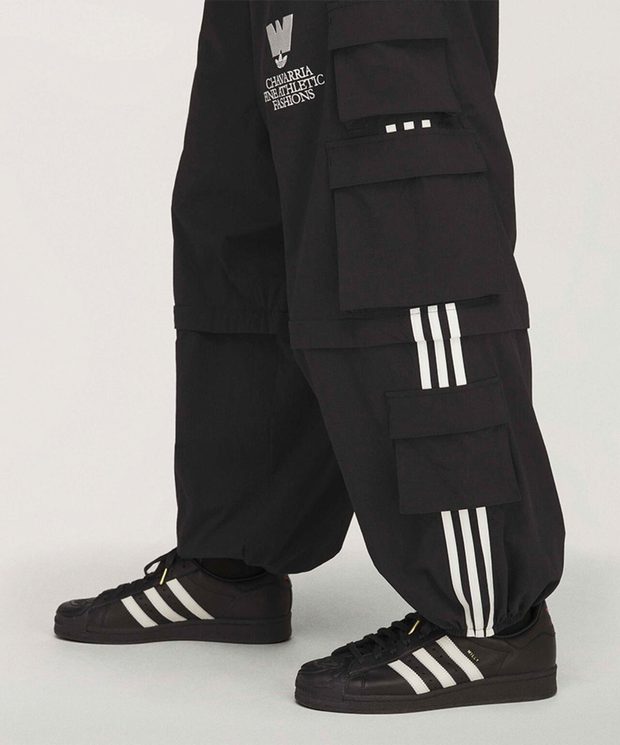 WILLY CHAVARRIA　CHINO CARGO PANT　カーゴ　黒　S adidas CHAVARRIA CARGO PANT ブラック（アディダス ウィリー
