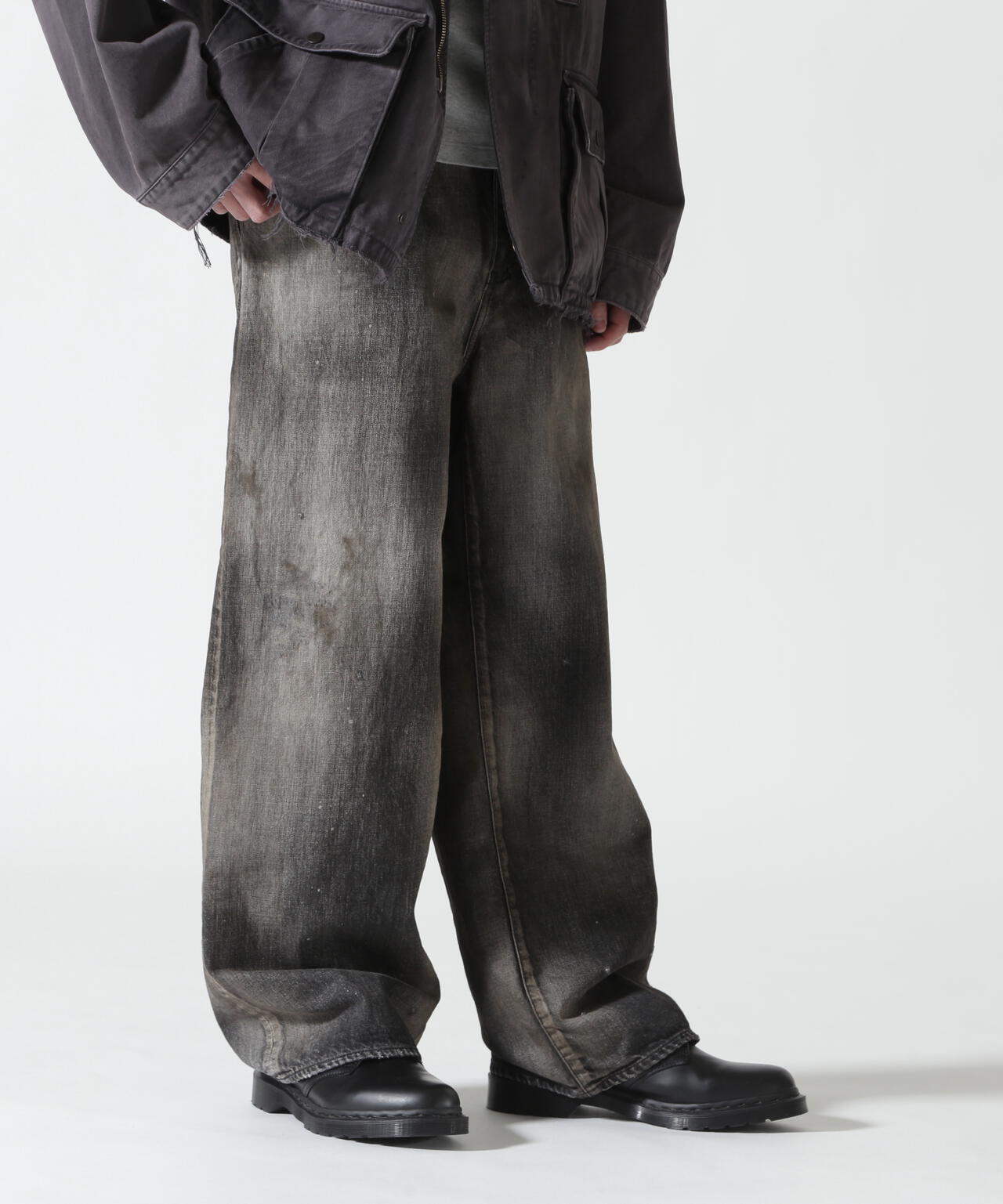 ANCELLM/アンセルム/AGING MIDDLE STRAIGHT 5P DENIM/ANC-PT121-A