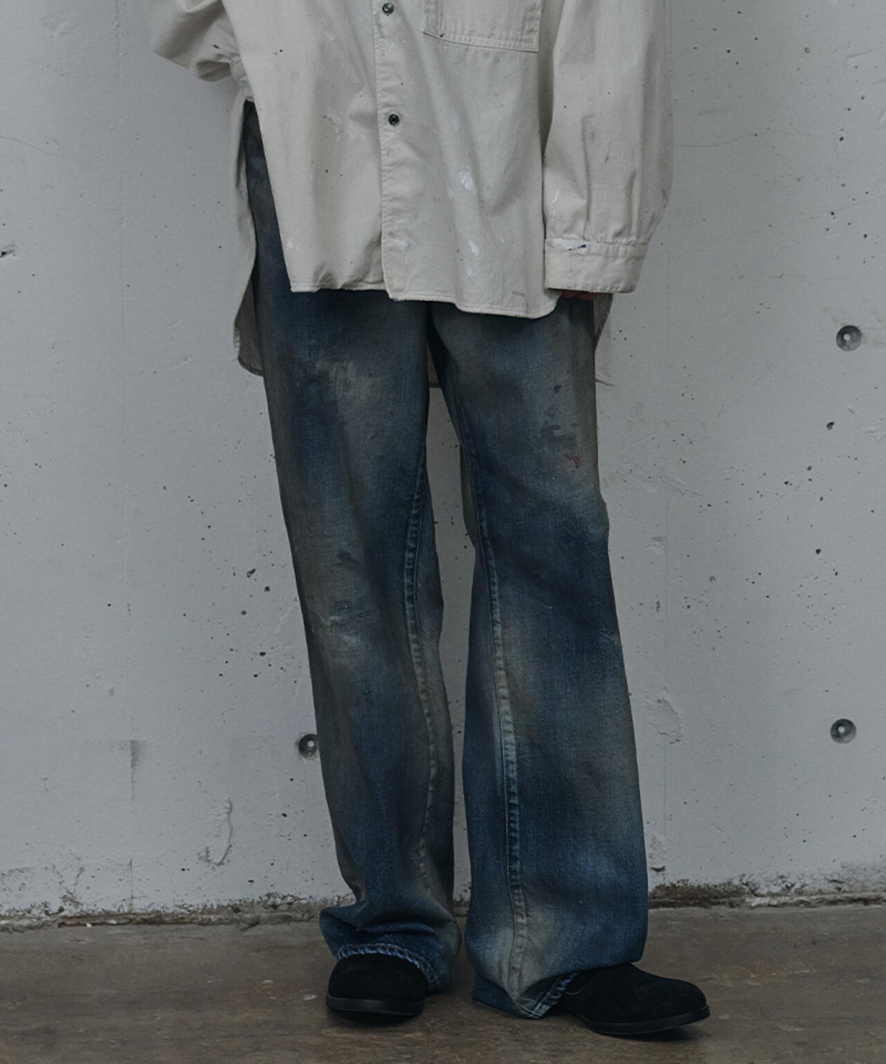 ANCELLM/アンセルム/AGING MIDDLE STRAIGHT 5P DENIM/ANC-PT121-A