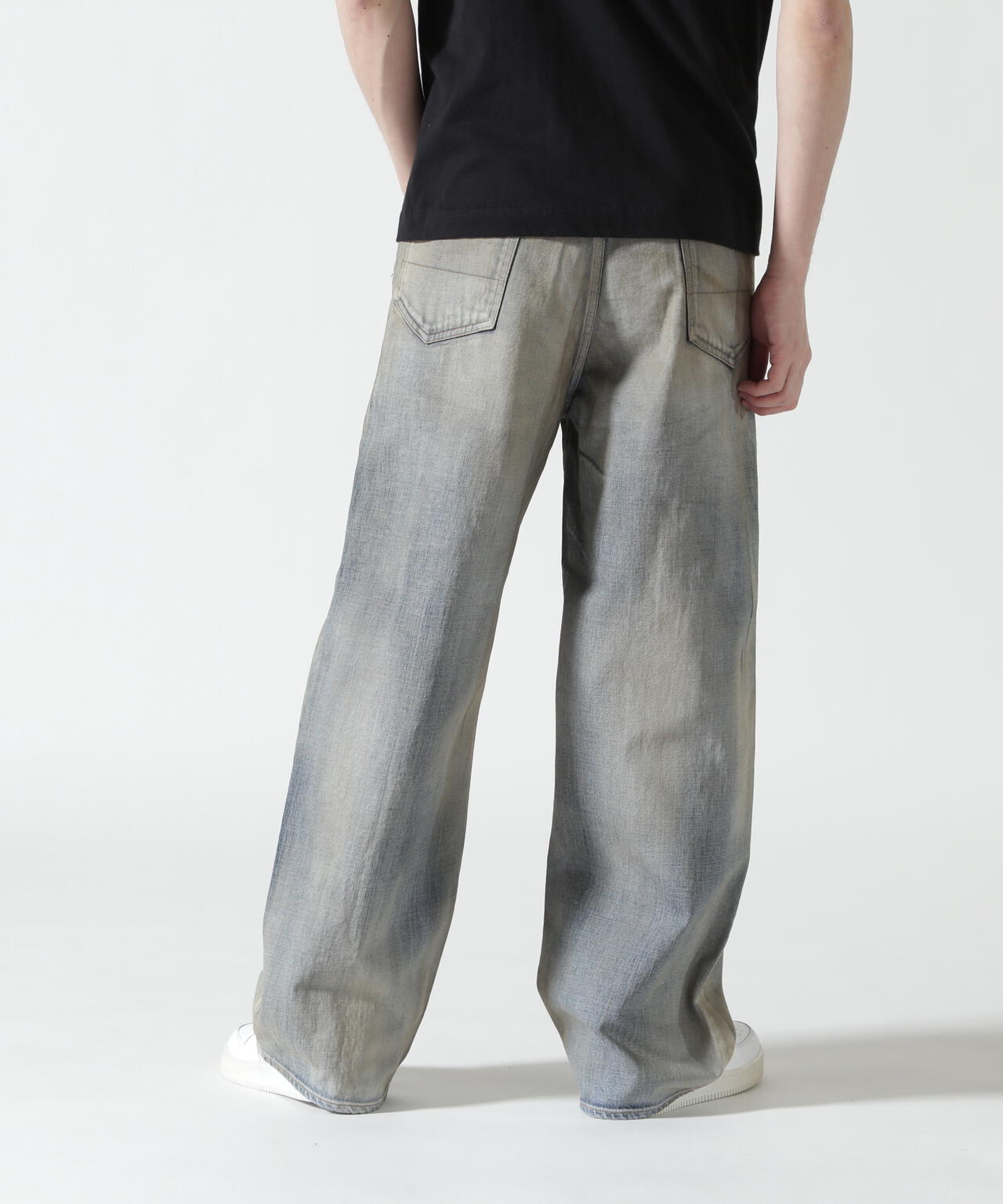 新品 ANCELLM CRASH MIDDLE STRAIGHT デニム ANCELLM/アンセルム/CRASH MIDDLE STRAIGHT 5P DENIM/ANC-PT121-B