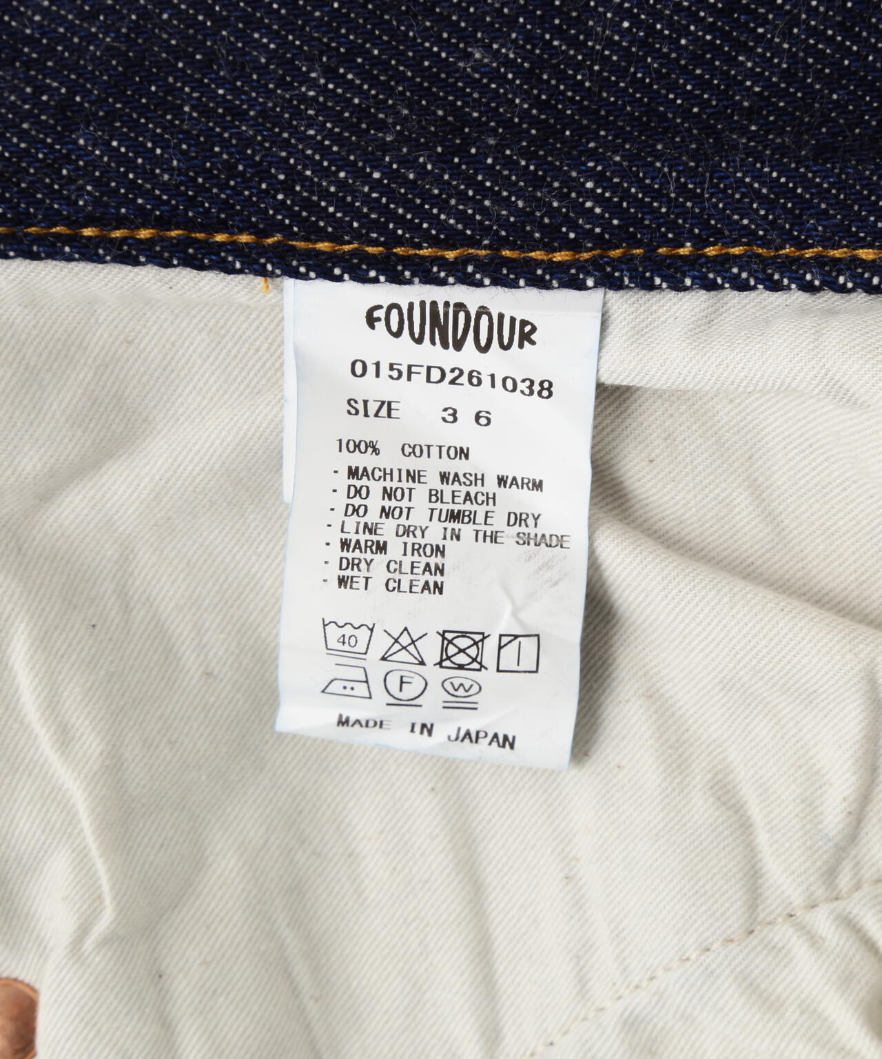 FOUNDOUR/ファウンダ/LOOSELY WOVEN DENIM WORKPT