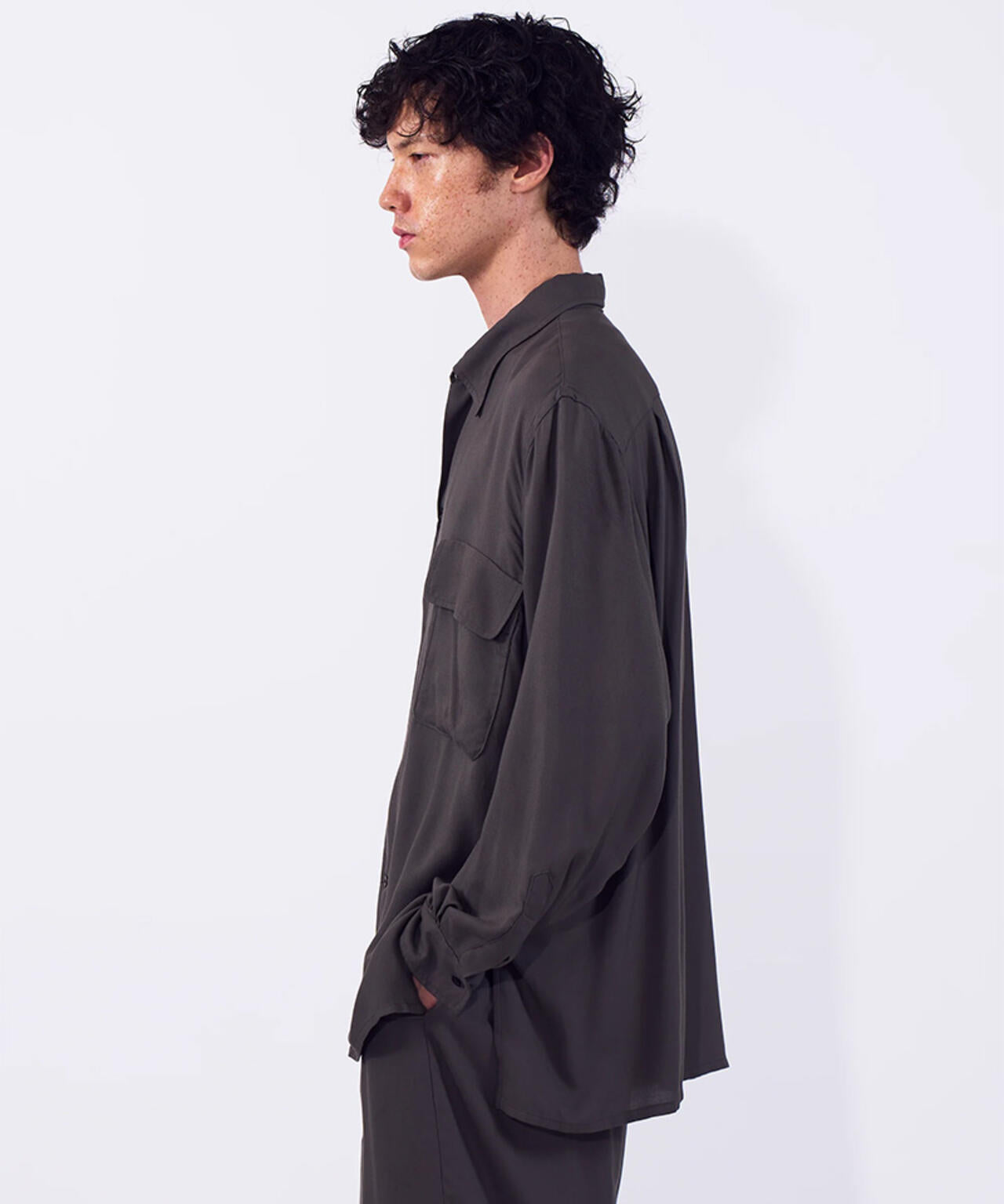 YOKE/ヨーク/Modal Twill Double Pocket Open Collar Shirt/YK26SS01215SH