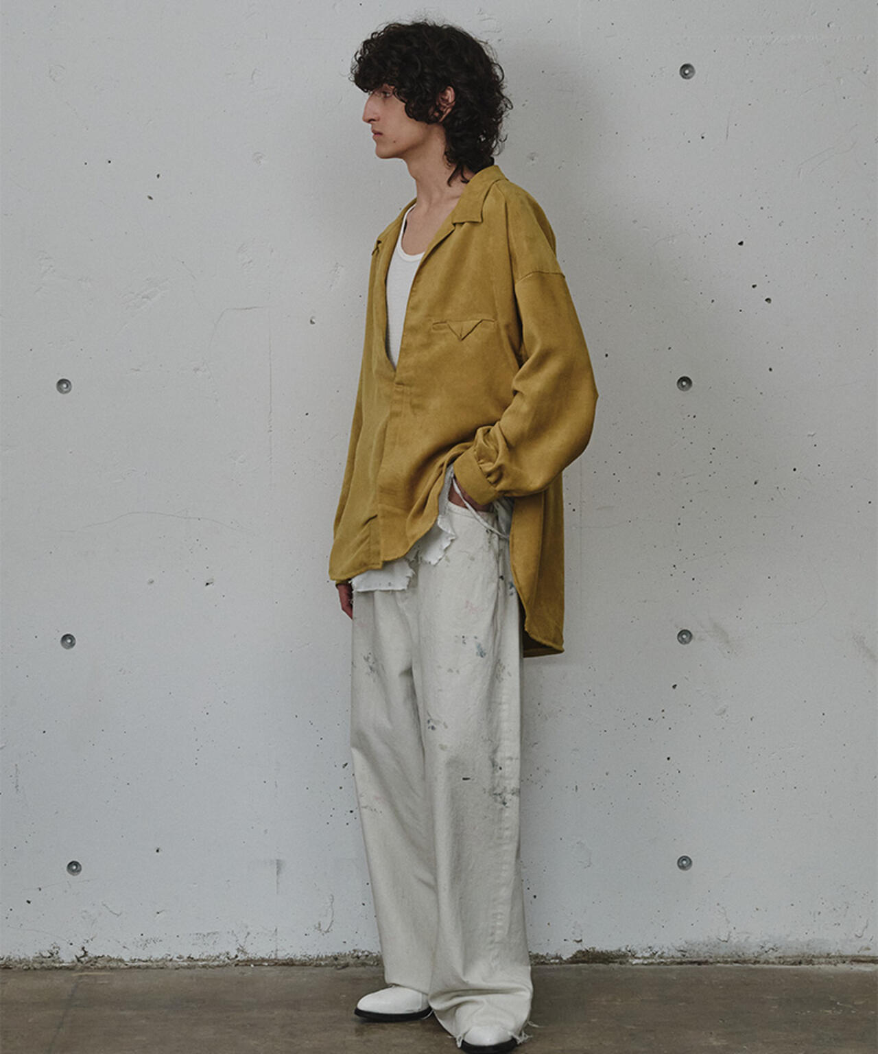 アンジュムページ ANCELLM/アンセルム/VEGAN SUEDE LONG SHIRT/ANC-SH86-B | GARDEN