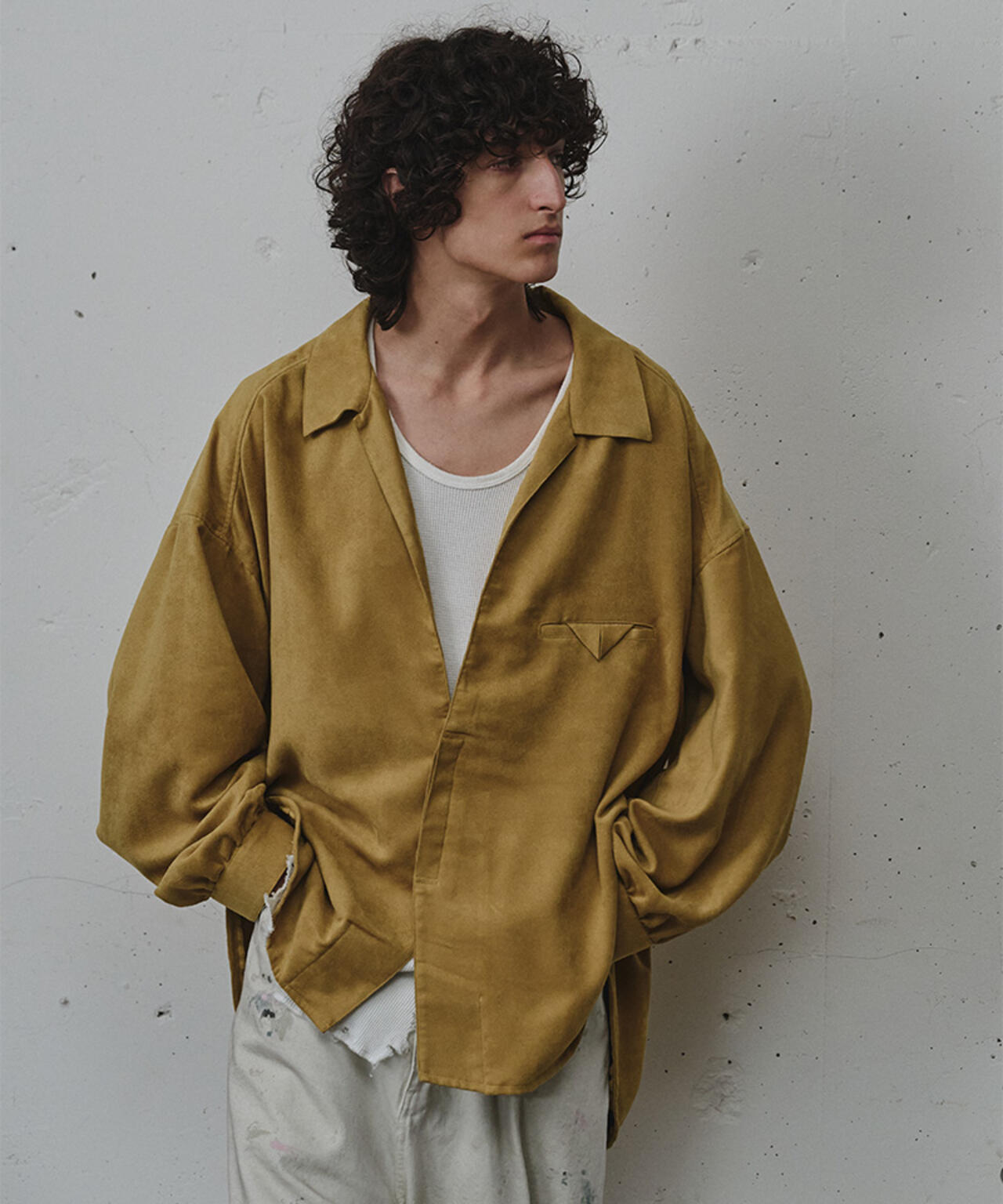値下げ　L'Or Asymmetry Collar Shirt アイボリー 634b28314287efb4df3d8bc52b3fb6