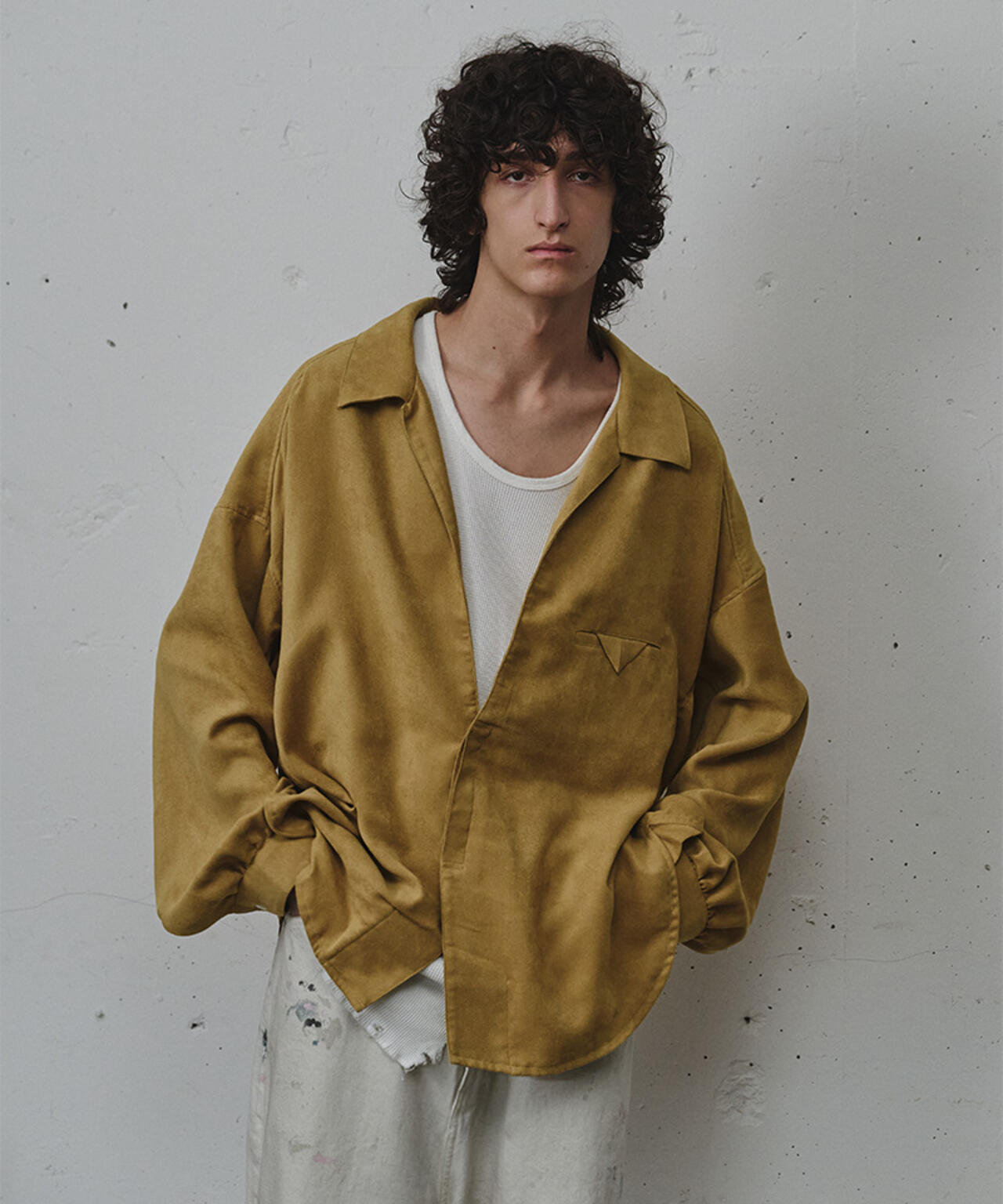 ANCELLM/アンセルム/VEGAN SUEDE LONG SHIRT/ANC-SH86-B | GARDEN