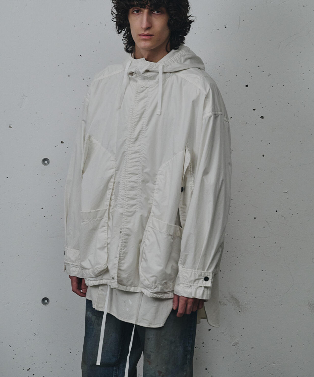 ANCELLM PILLING SHIRT JACKET WHITE アンセルム ANCELLM - PILLING SHIRT JACKET | WHITE | ジャケット | NapsNote