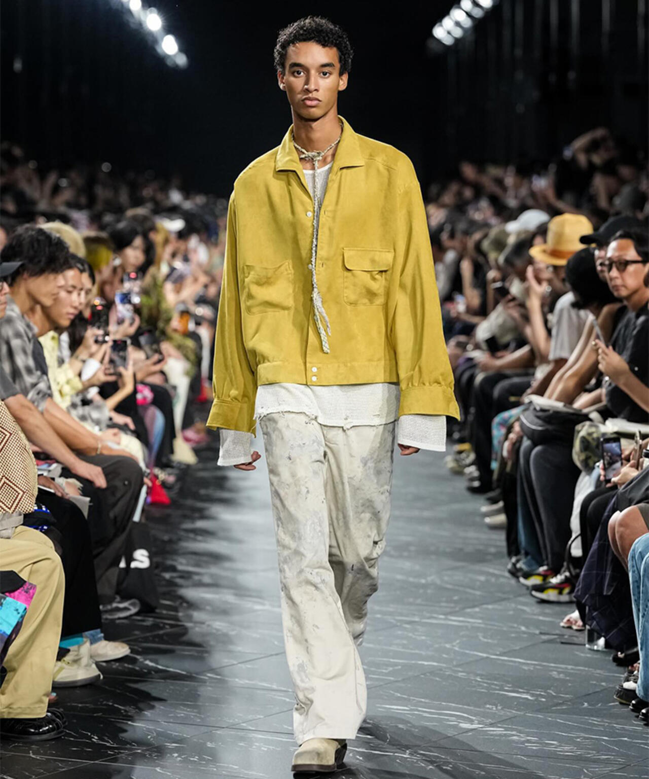 ANCELLM/アンセルム/VEGAN SUEDE OPEN COLLAR SHIRT/ANC-SH93