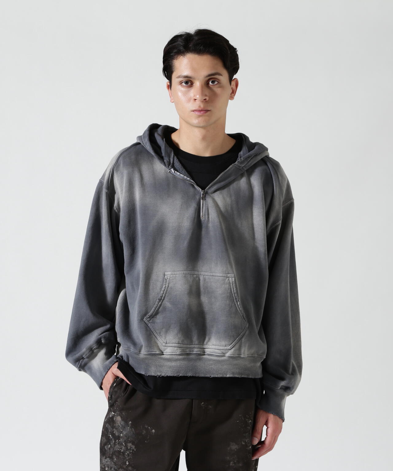 トップス ancellm light loop zip hoodie gray 1 LIGHT LOOP ZIP HOODIE | ANCELLM