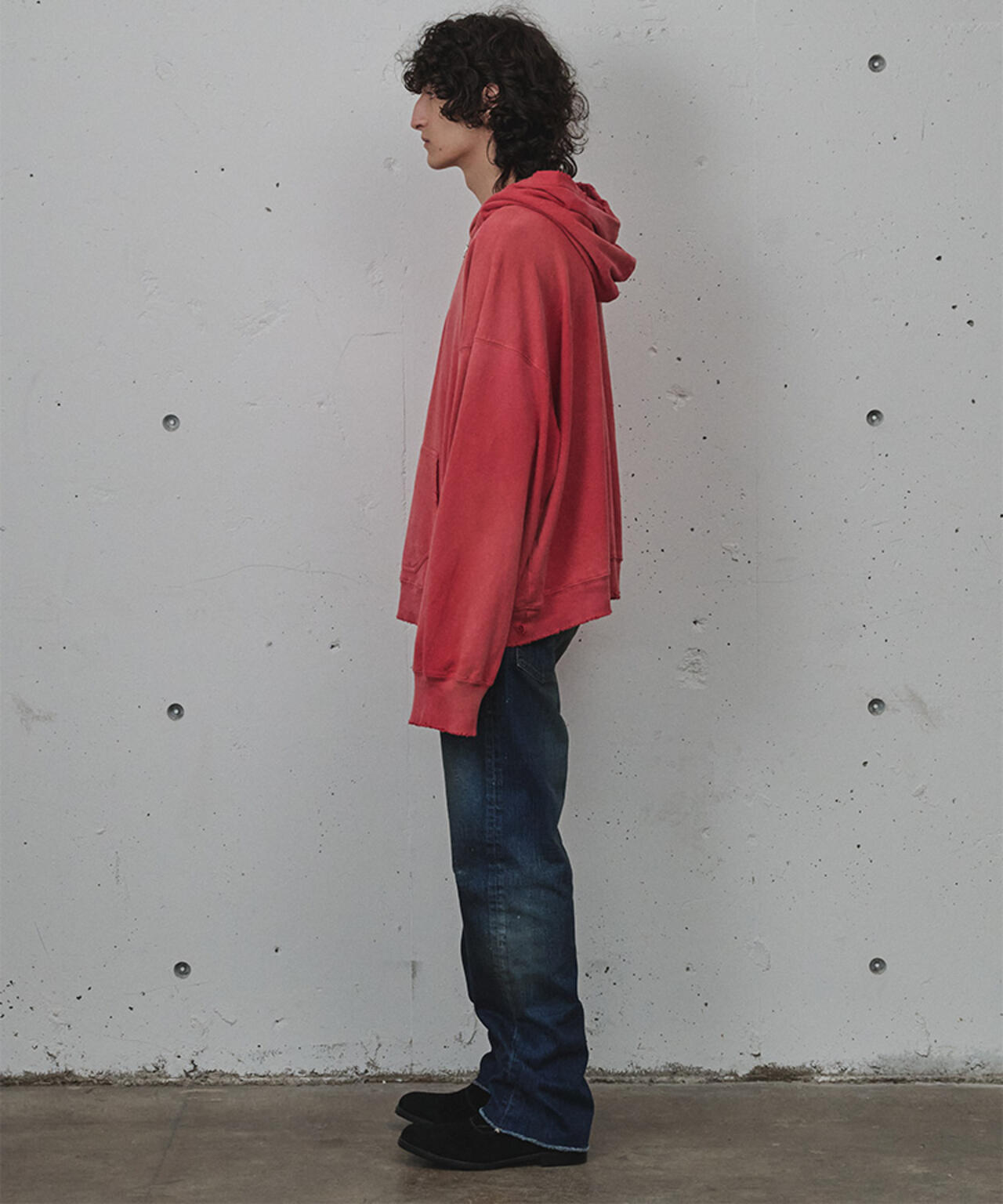 トップス ANCELLM LIGHT LOOP ZIP HOODIE red 2 ANCELLM LIGHT LOOP ZIP HOODIE [RED] - Fresh Service NECESSARY or